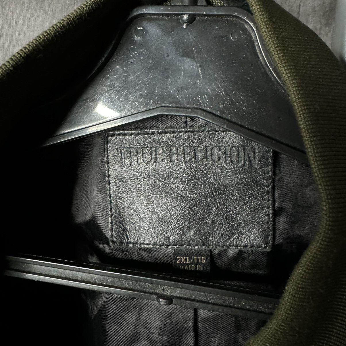 Japanese Brand × True Religion × Vintage Vintage True Religion Bomber waxed big logo rare Size US XL / EU 56 / 4 - 4 Thumbnail