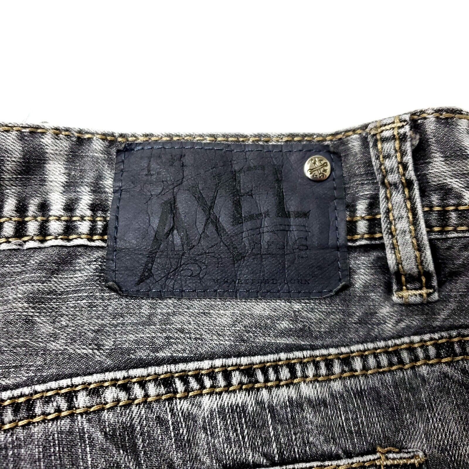 Designer TK Axel Jeans Cotton Denim Gray Mid Rise 39/30 Stone Washed Size US 39 - 2 Thumbnail