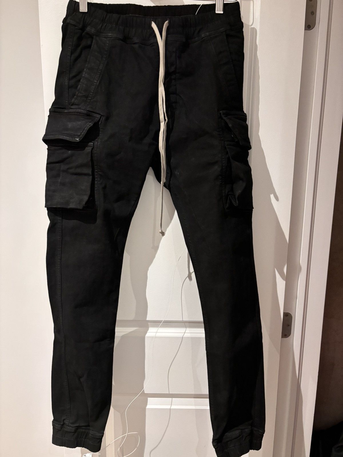 Rick Owens × Rick Owens Drkshdw RICK OWENS DRKSHDW DENIM CARGO PANTS IN BLACK Size US 32 / EU 48 - 1 Thumbnail