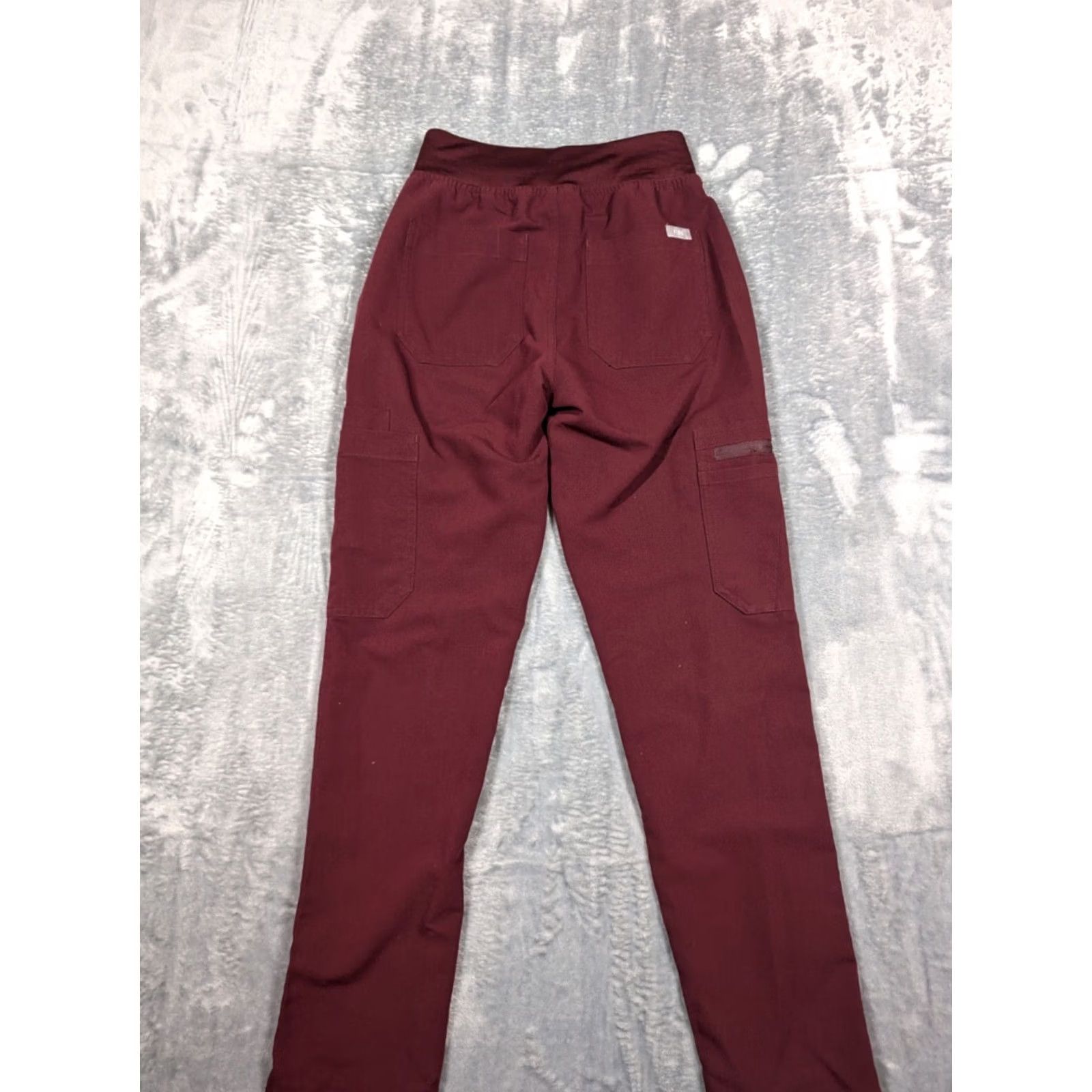Vintage FIGS Women Yola Skinny Pants XXS Cranberry / Pink TW2000R Medical Scrub Solid Polyester Womens Size 24" / US 00 / IT 34 - 7 Thumbnail