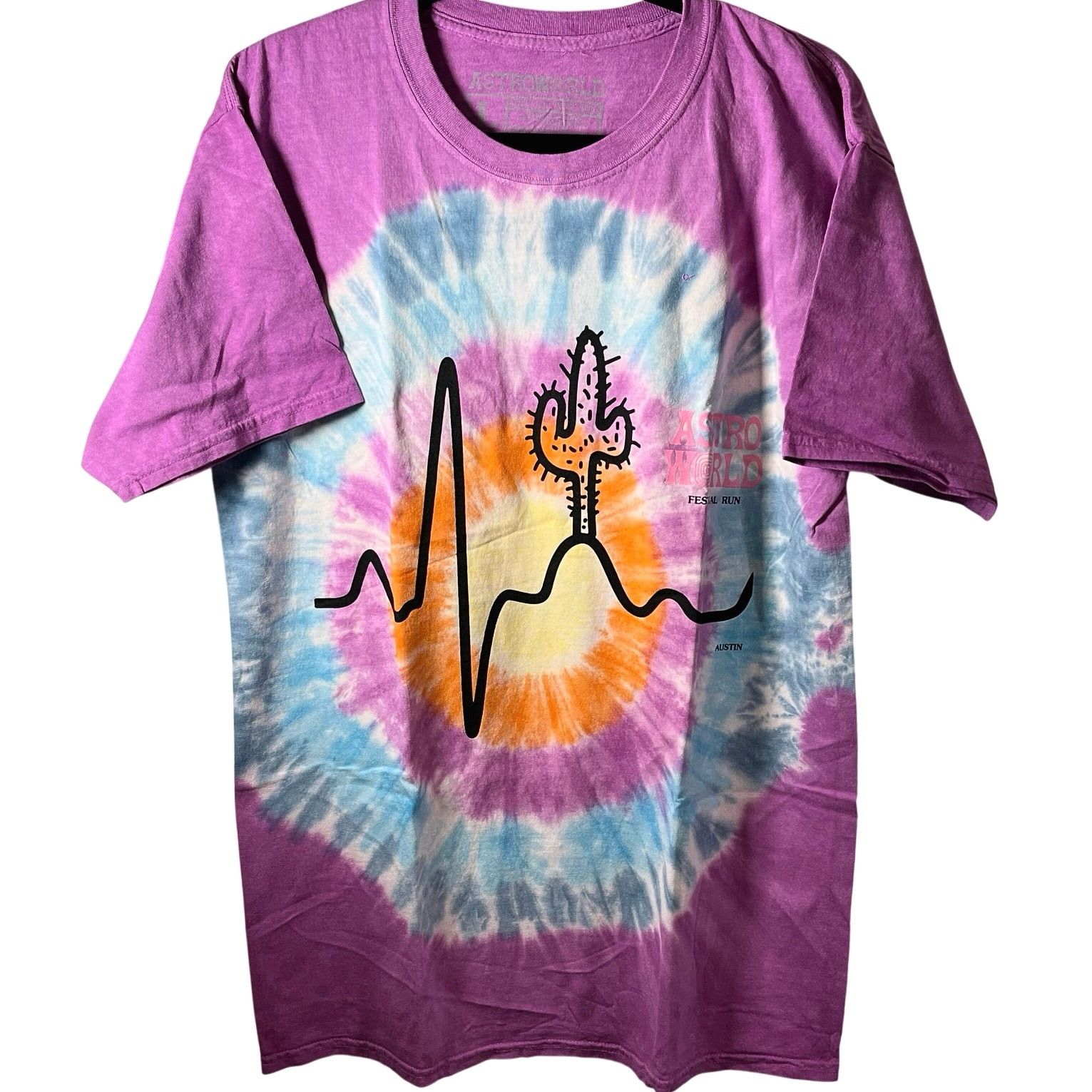 Travis Scott Travis Scott Cactus Pulse Feeling Alive! Tie-Dye Shirt Men L Size US L / EU 52-54 / 3 - 1 Thumbnail