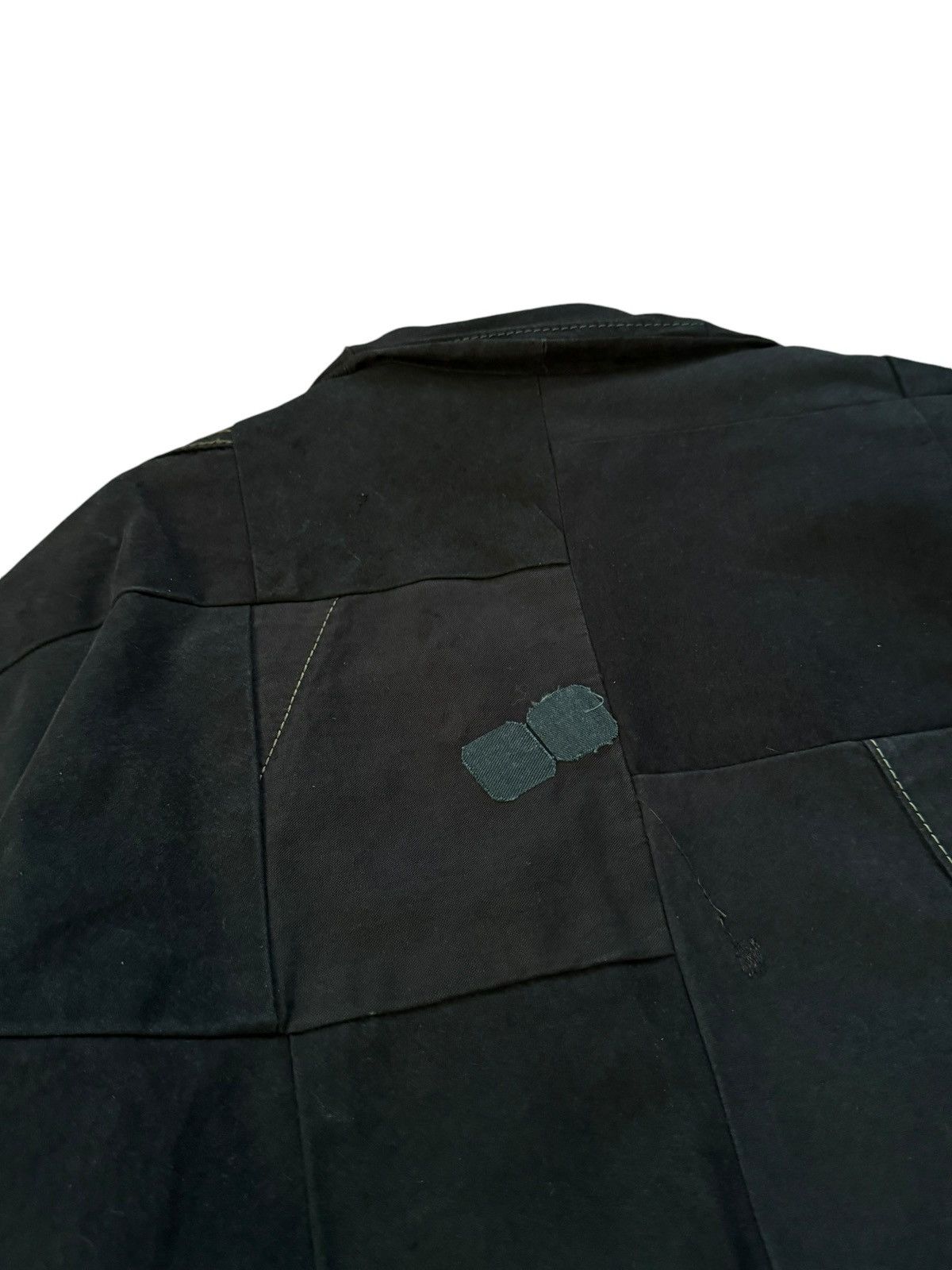 Greg Lauren Sz3 1/1 Black Workwear Tux Ollie Blazer Patchwork Jacket Size US L / EU 52-54 / 3 - 6 Thumbnail