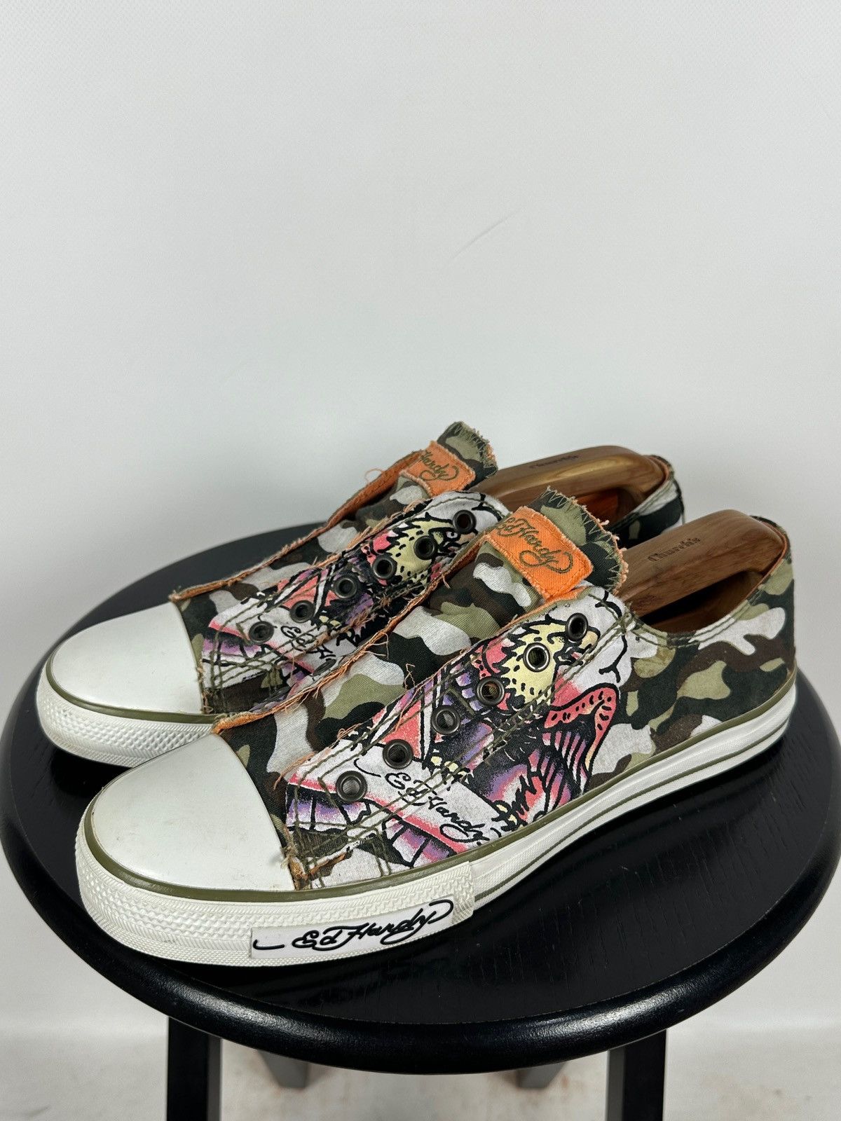 Ed Hardy Vintage Ed Hardy Y2K Camo Tattoo Graphic Slip On Sneakers Size US 11 / EU 44 - 1 Thumbnail