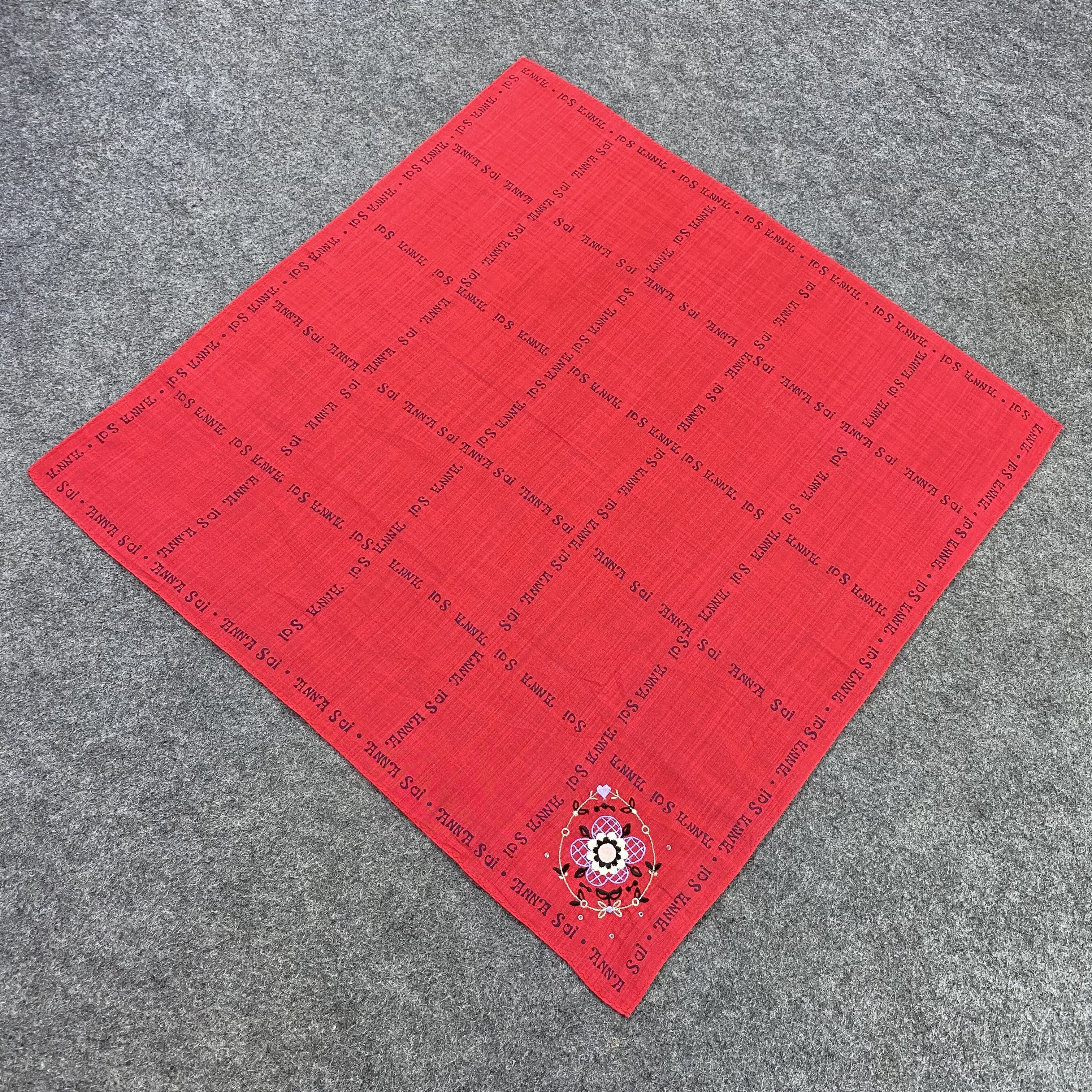 Anna Sui Anna Sui Handkerchief Neckerchief Bandana-B1569 Size ONE SIZE - 4 Thumbnail