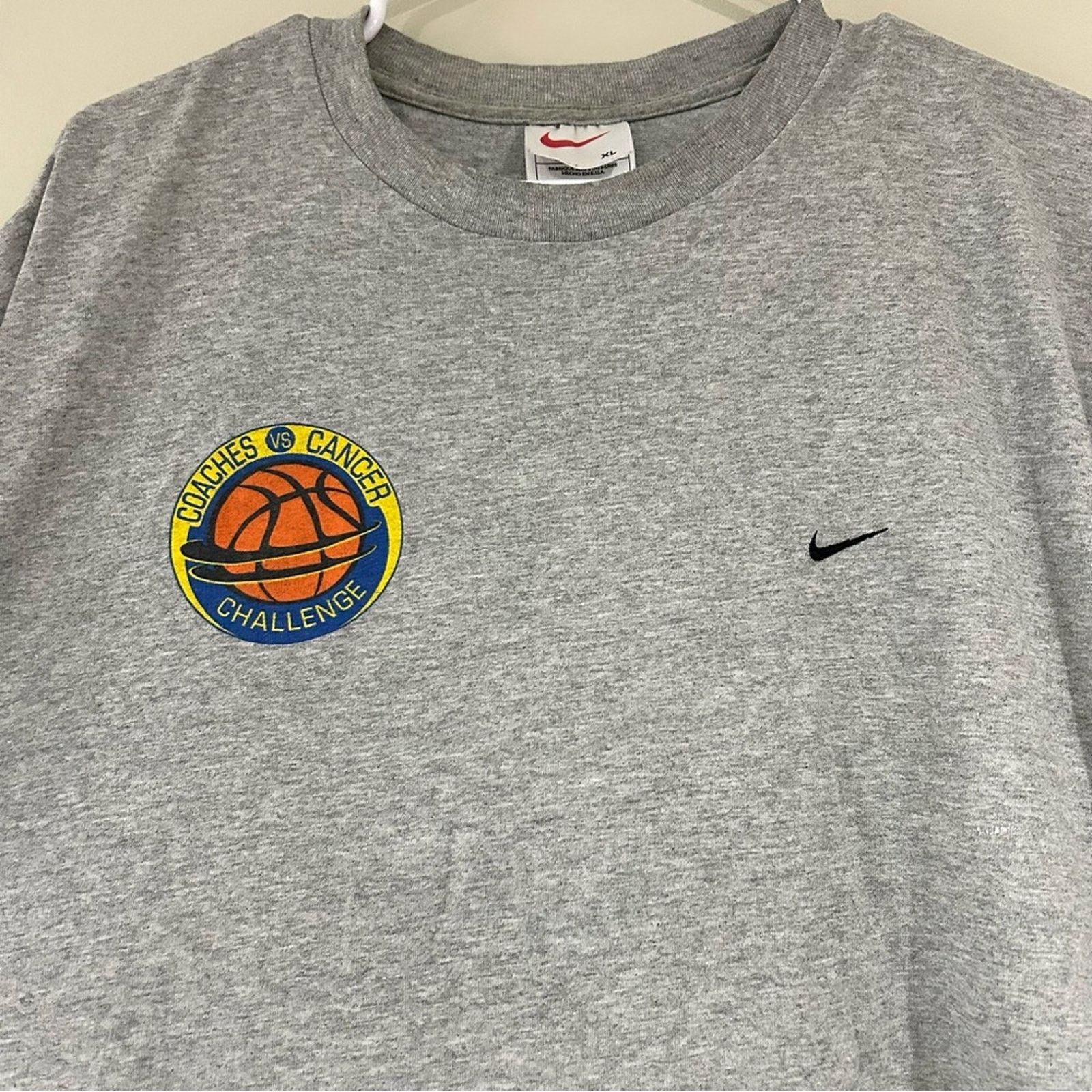 Nike Vintage 1999 Nike Coaches Vs Cancer Basketball Shirt Size US XL / EU 56 / 4 - 4 Thumbnail