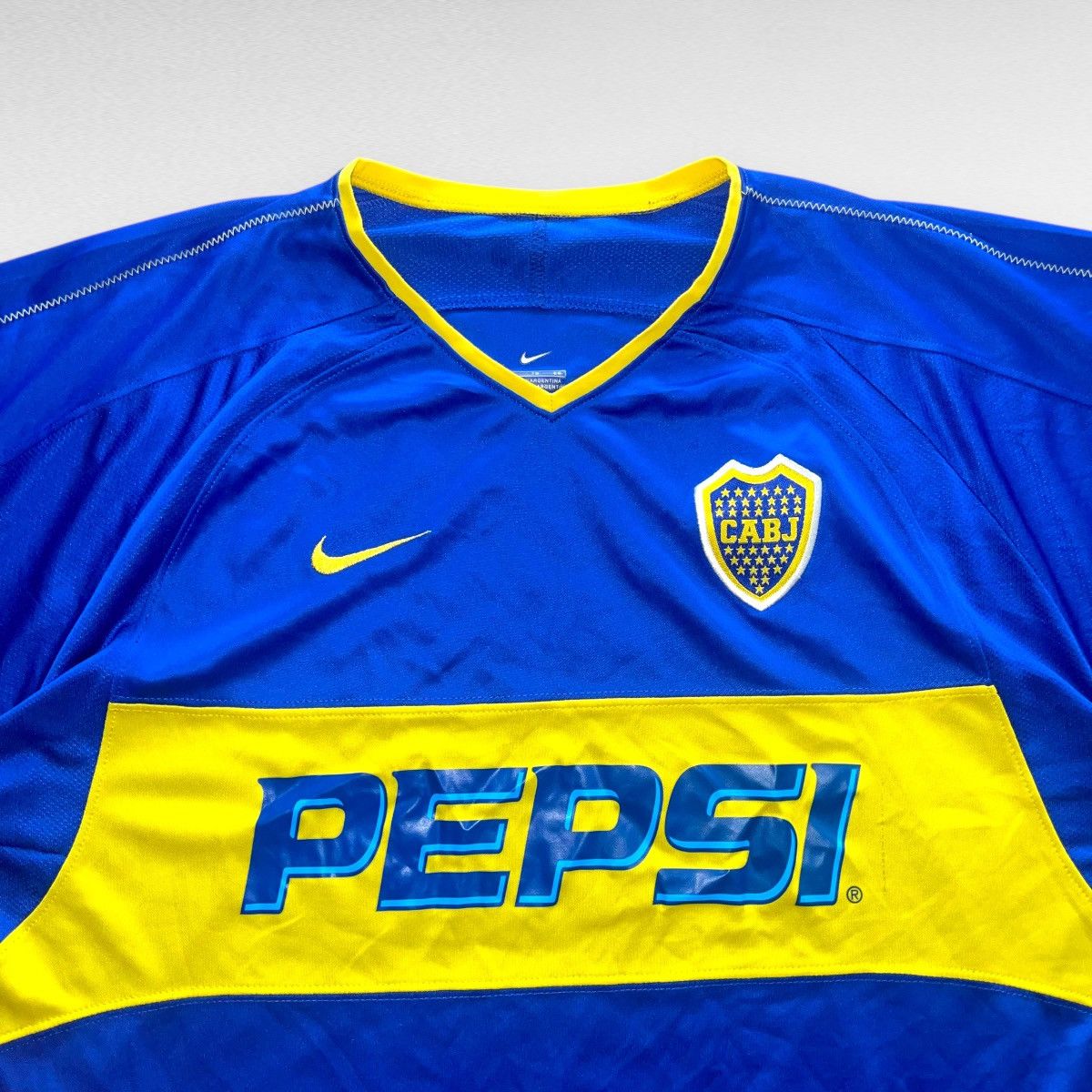 Nike NIKE BOCA JUNIORS 2003-2004 HOME Jersey Futbol Soccer XL Size US XL / EU 56 / 4 - 2 Thumbnail