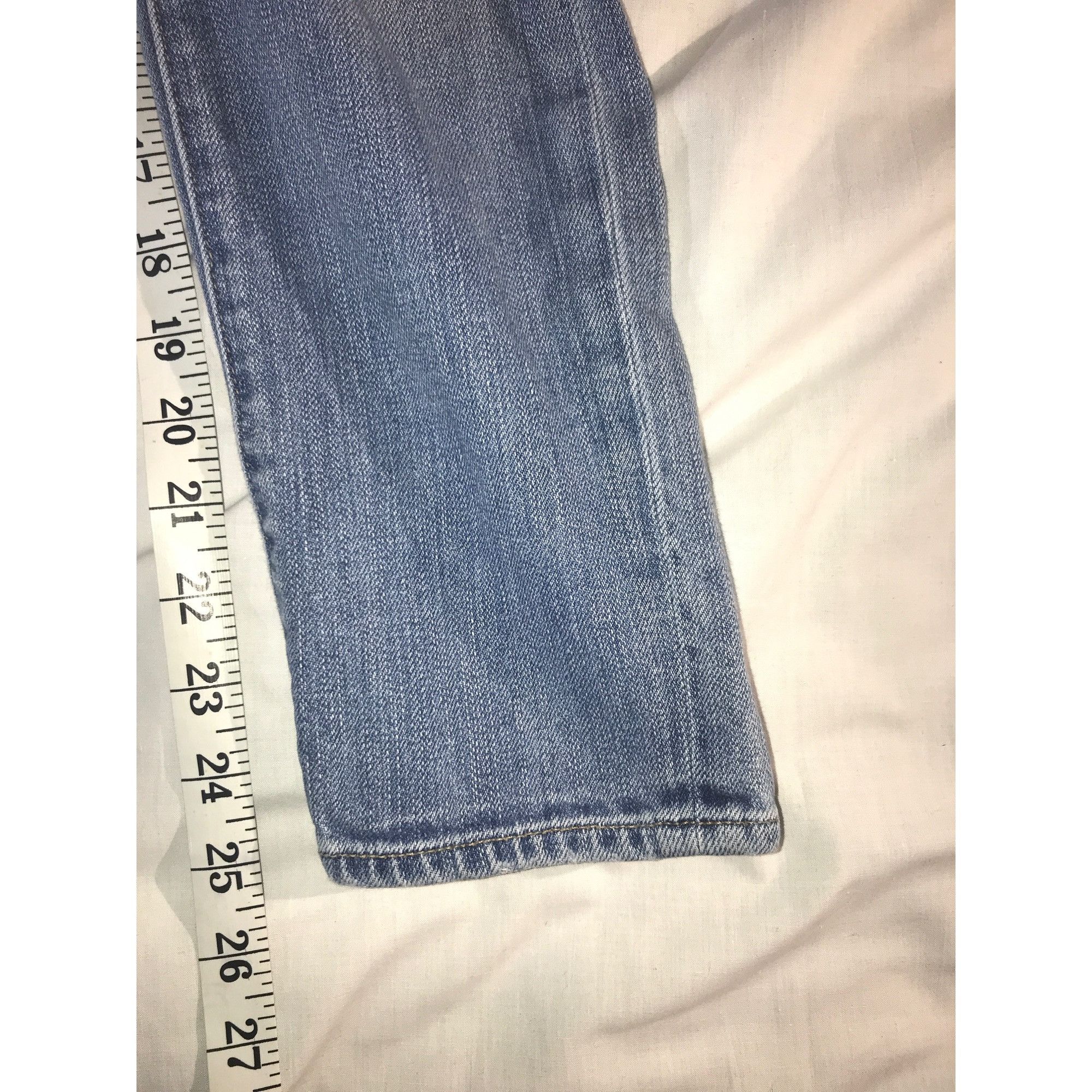 Paige Paige Womens “Kylie Corp” Light Blue Distressed Denim Jeans Size 27" / US 4 / IT 40 - 7 Thumbnail