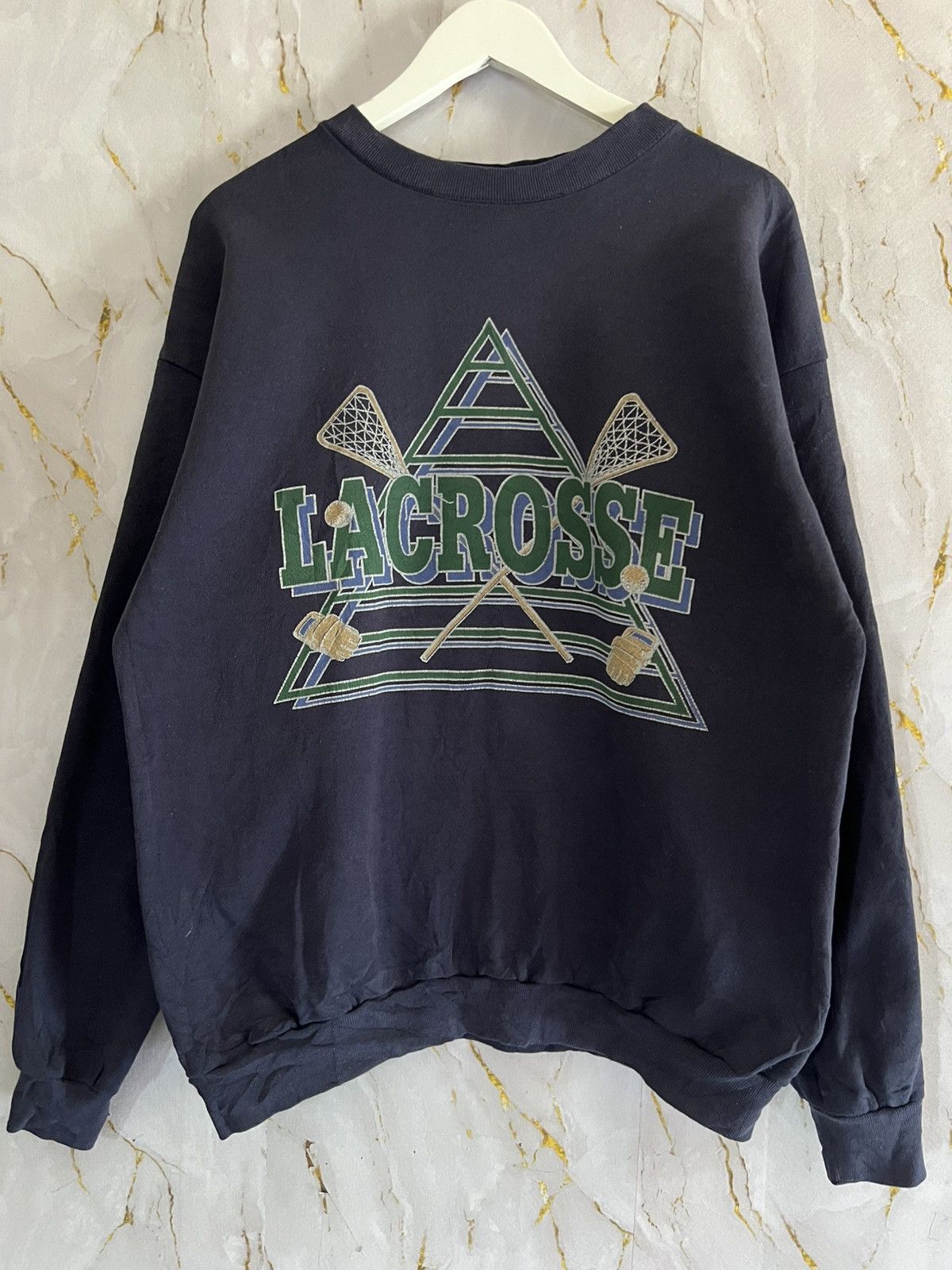 Village PM Vintage Lacrosse Sweatshirt Tultex 50/50 USA Made Crewneck Size US XL / EU 56 / 4 - 1 Thumbnail