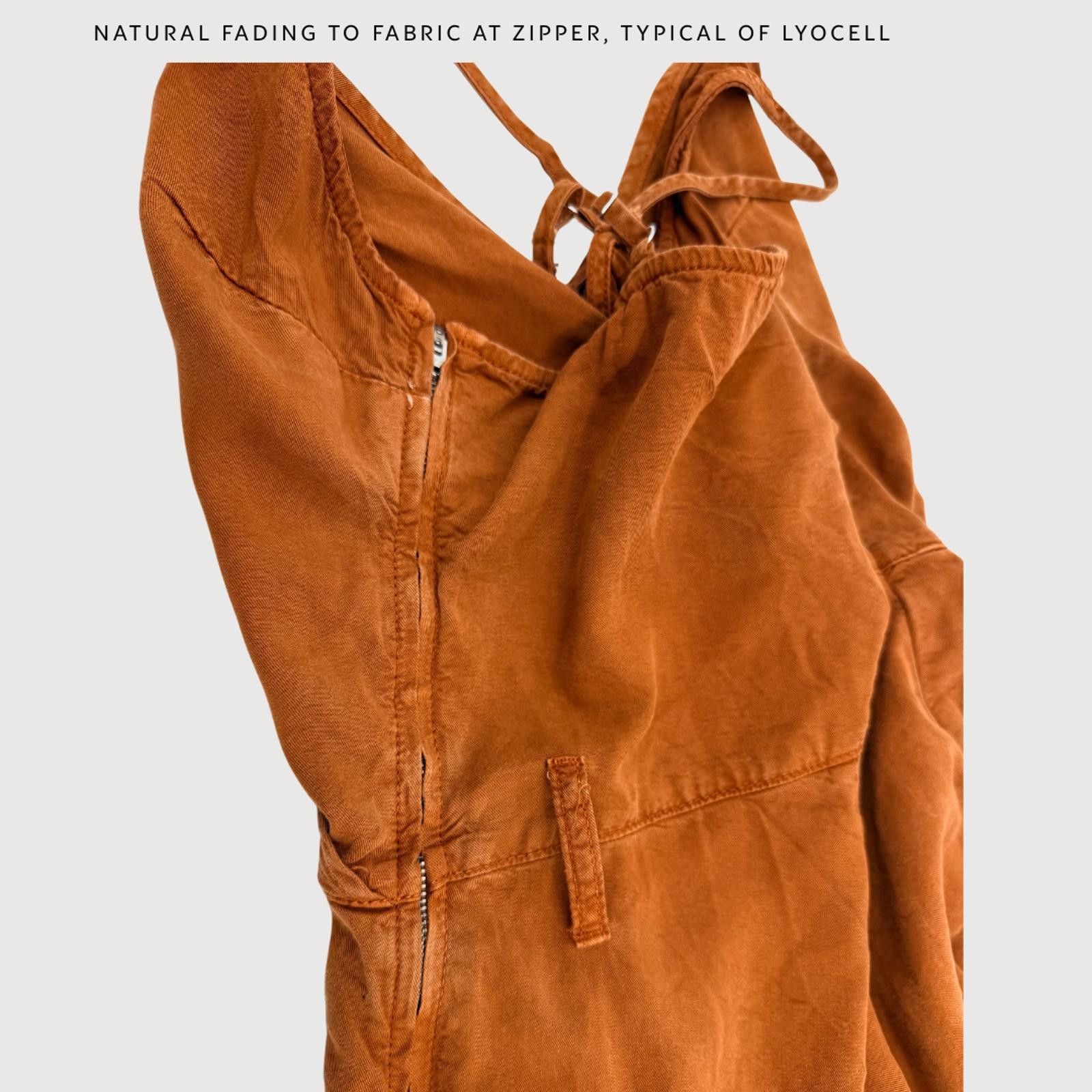 Free People Free People Jade Jumpsuit Rust Lyocell Wide Leg 6 Size 28" / US 6 / IT 42 - 9 Thumbnail
