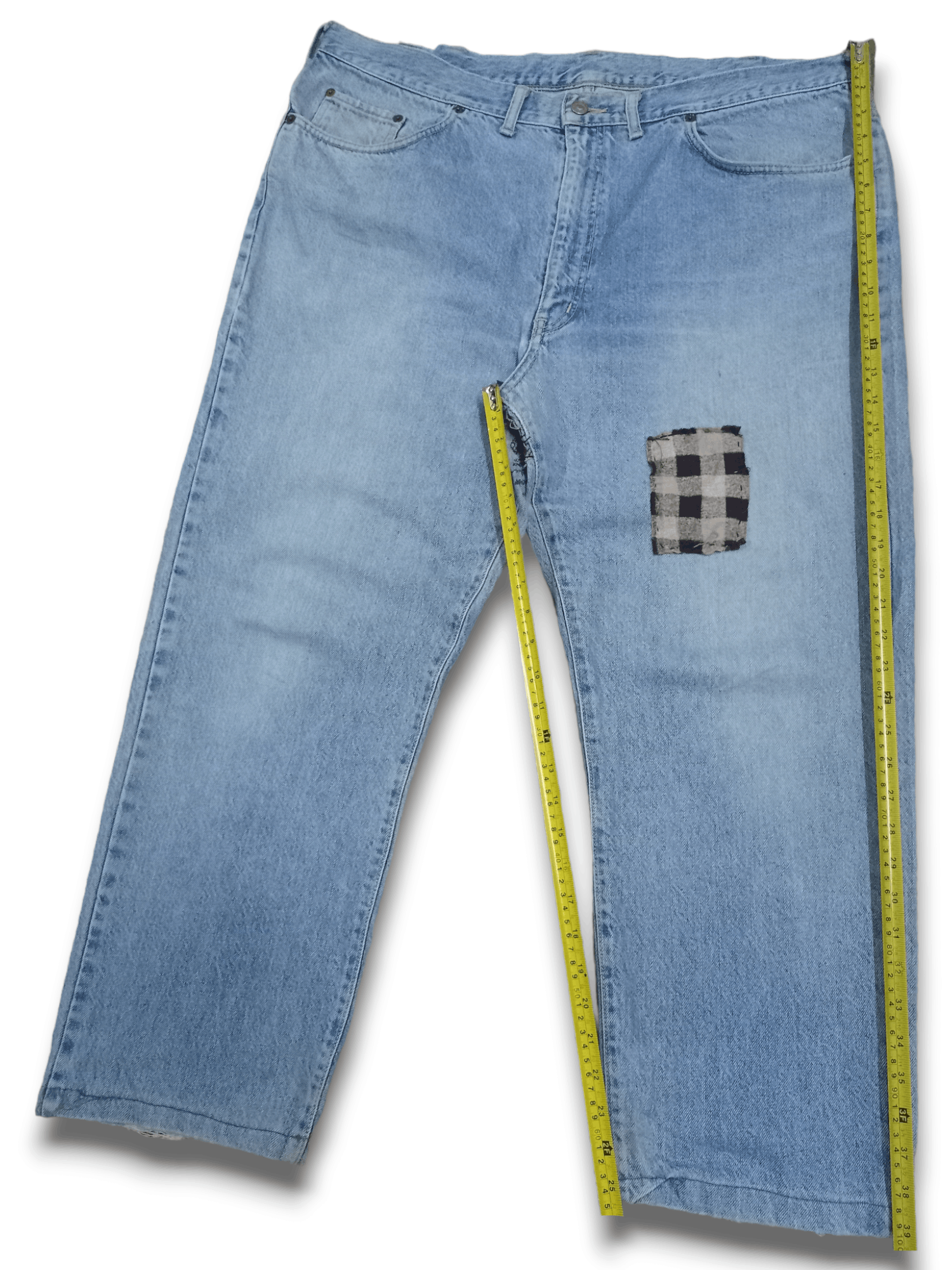 Edwin × Japanese Brand Vintage Edwin US Classic Baggy Patchwork Jeans Size US 41 - 9 Thumbnail