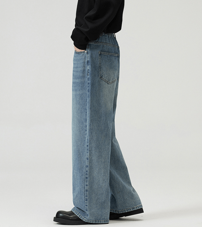 Japanese Brand × Jean Washed distressed straight loose baggy jeans Size US 32 / EU 48 - 3 Thumbnail