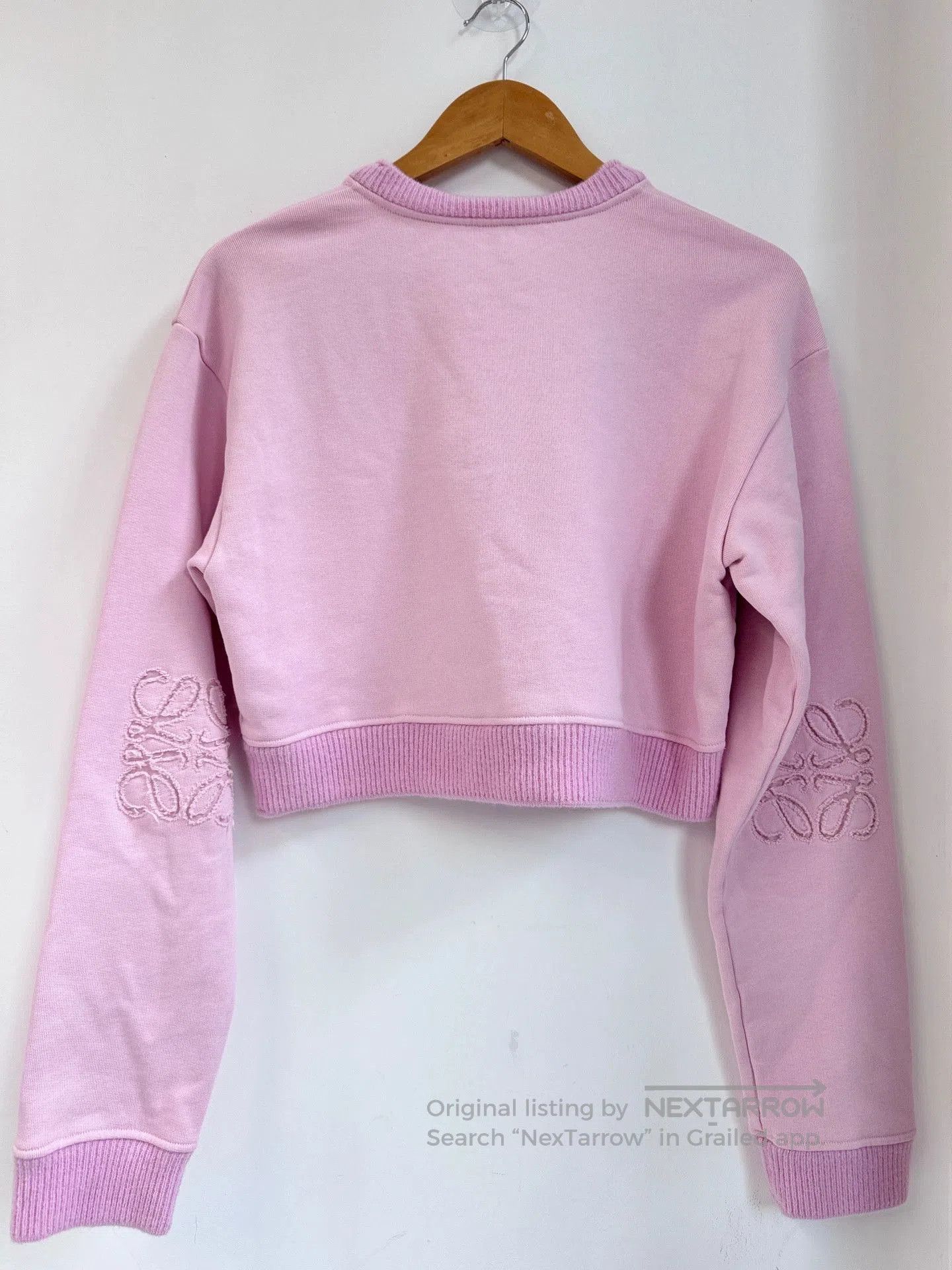 Loewe Loewe Women's Pink Crop Sweatshirt S. Size US S / EU 44-46 / 1 - 5 Thumbnail
