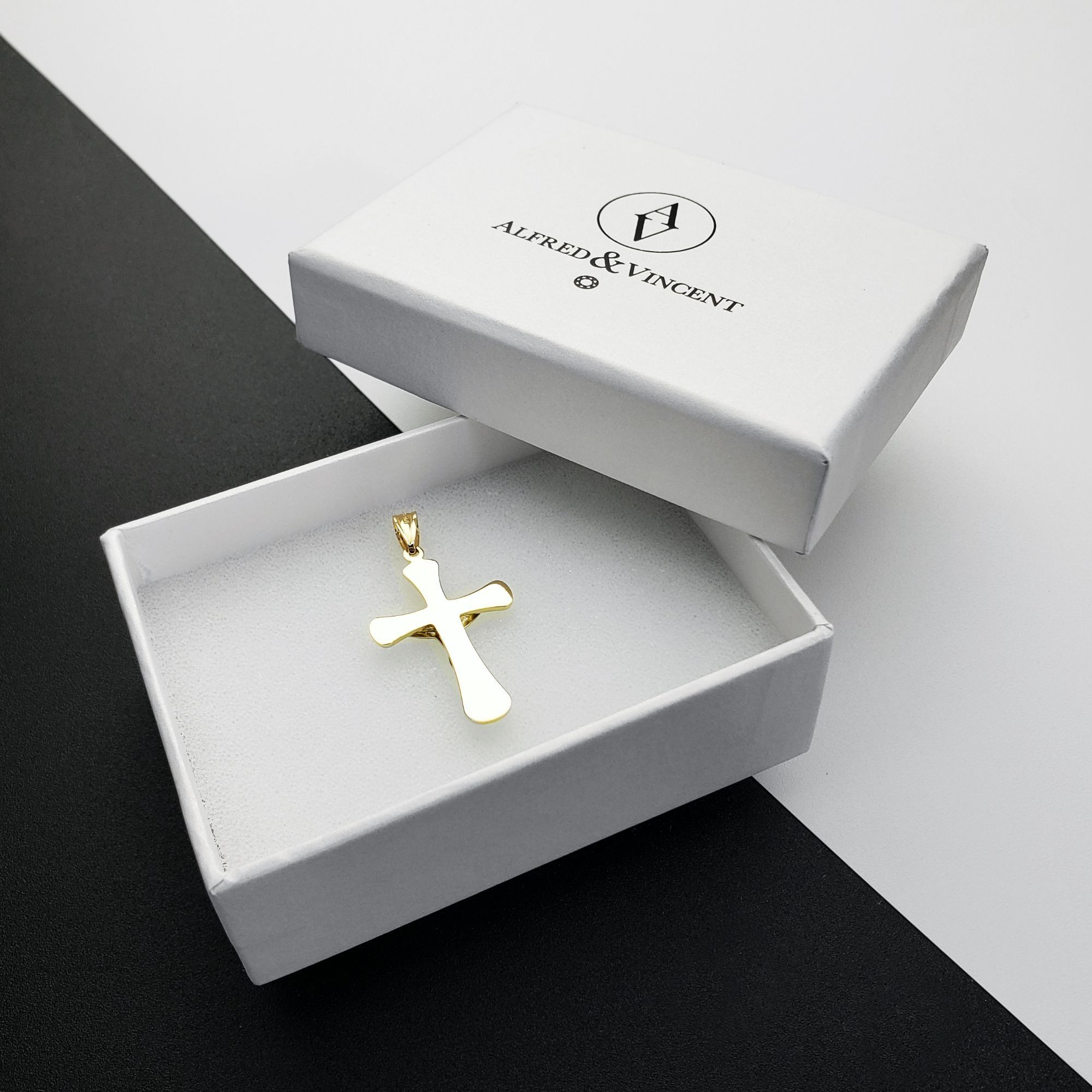 Other Jesus Flared Cross Christian Pendant 2-tone 14k Y & W Gold Size ONE SIZE - 2 Thumbnail