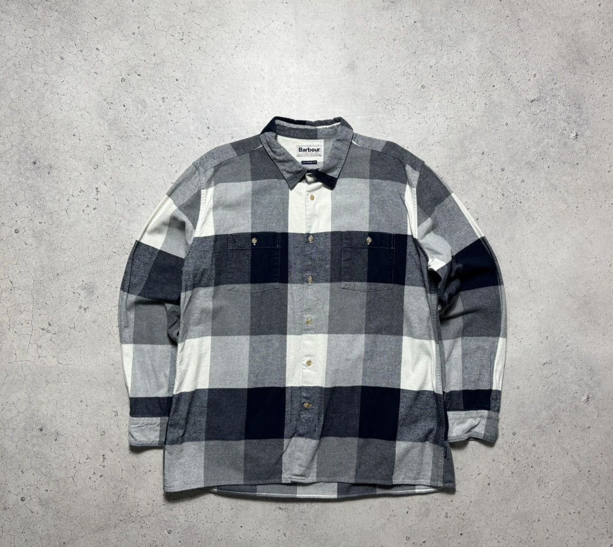 Barbour Barbour Checked Flannel Button Up Shirt Jacket Size US XXL / EU 58 / 5 - 1 Thumbnail