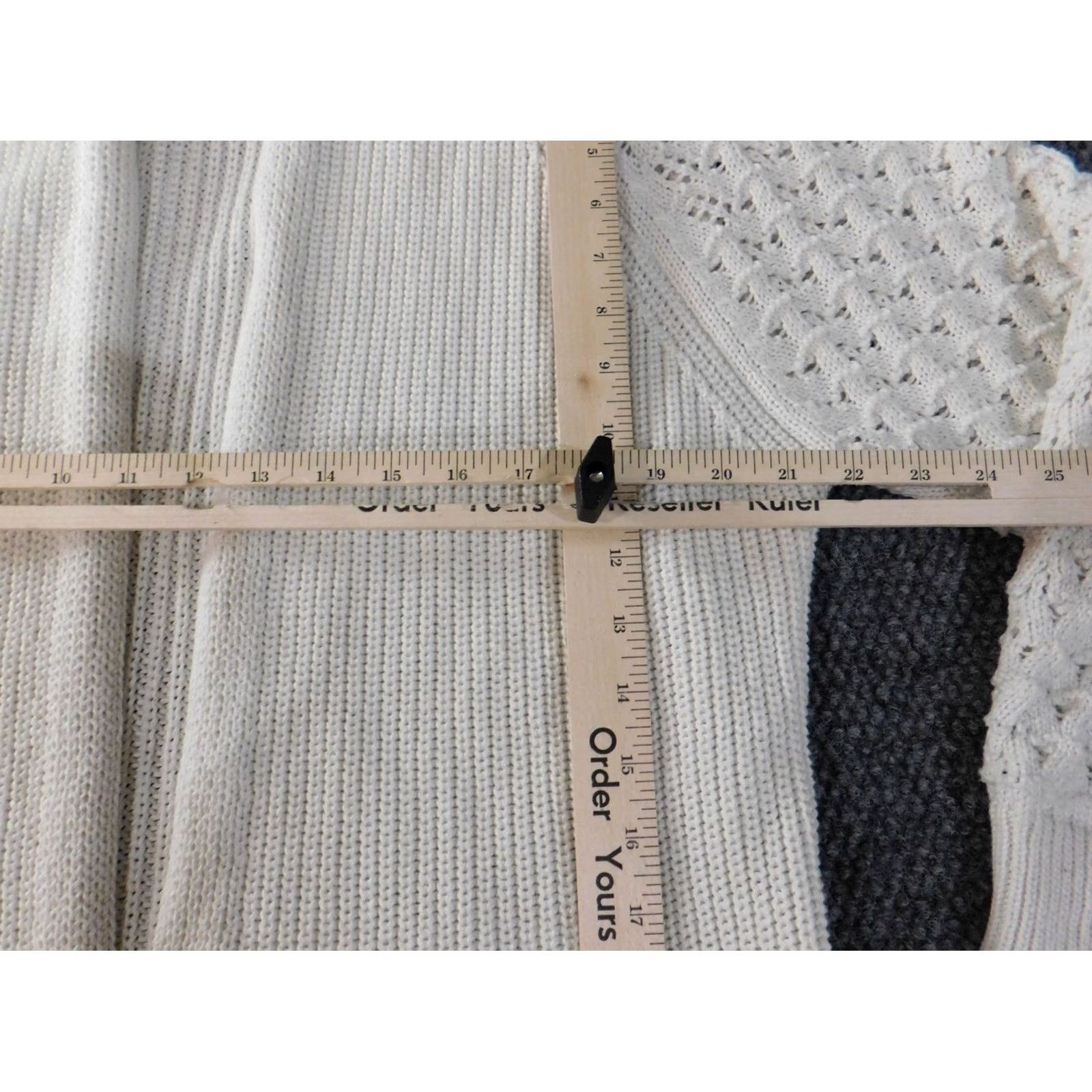 Vintage Knox Rose Cardigan Sweater White L Womens Crew Neck Open Knit Classic Casual Size L / US 10 / IT 46 - 5 Thumbnail
