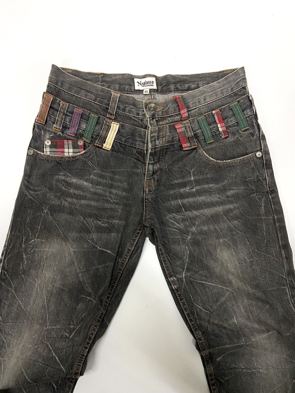 Other Nylaus Double Waist Distressed Denim Size US 34 / EU 50 - 3 Thumbnail