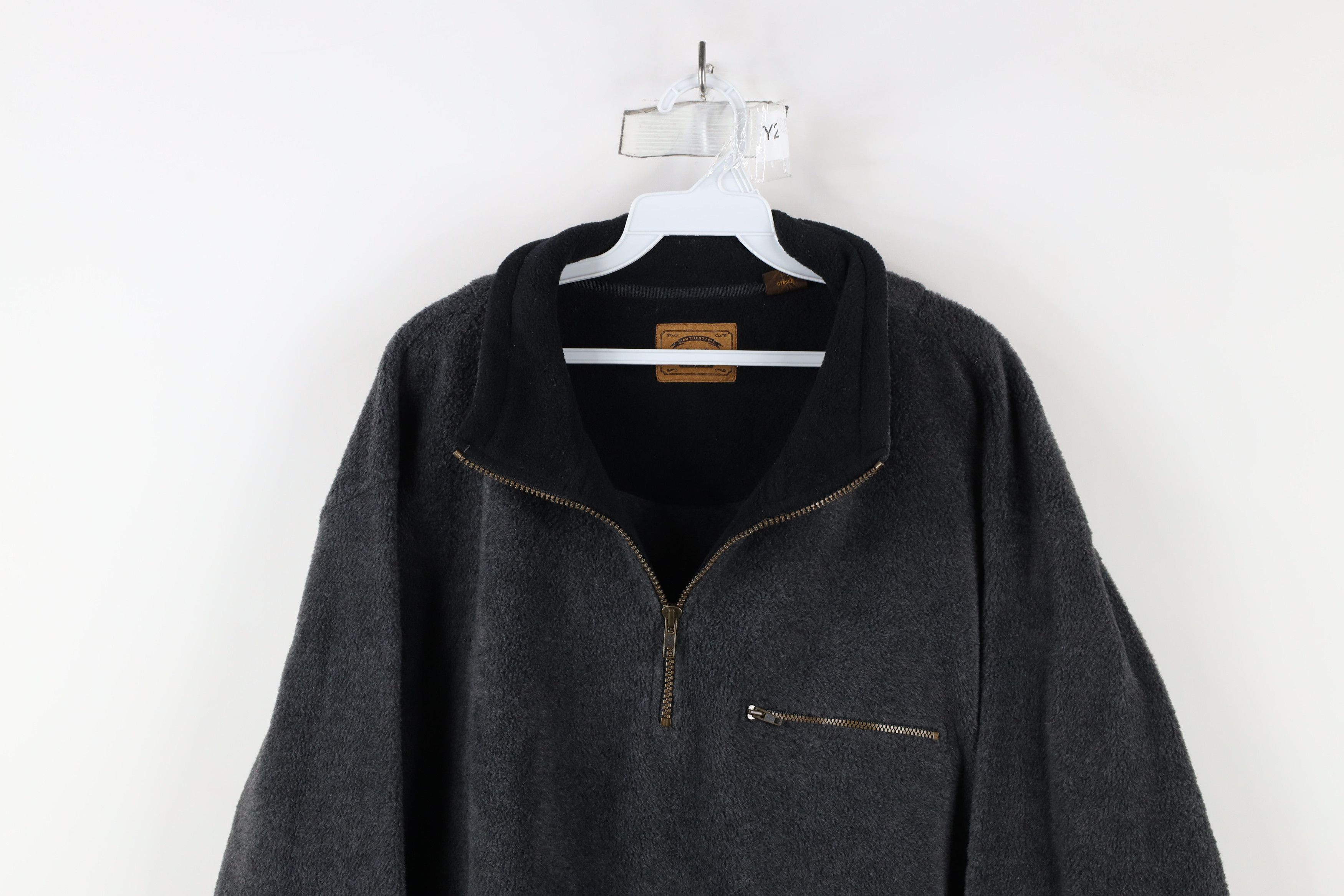 Vintage Vintage 90s Streetwear Fleece Pullover Sweater Gray Size US XL / EU 56 / 4 - 2 Thumbnail