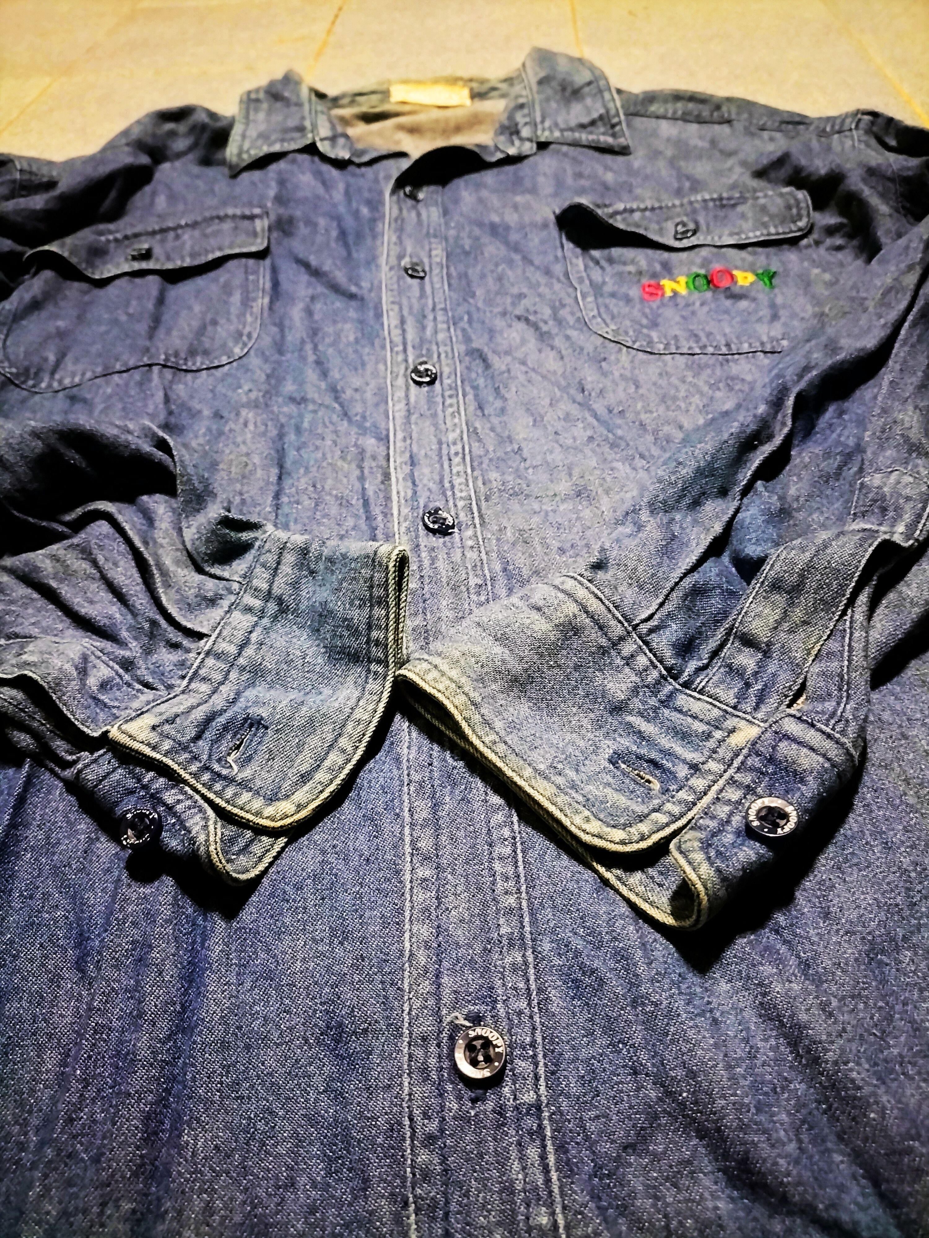 Cartoon Network Vintage Peanuts Snoopy Woodstock 90s Denim Shirts Size US L / EU 52-54 / 3 - 7 Thumbnail