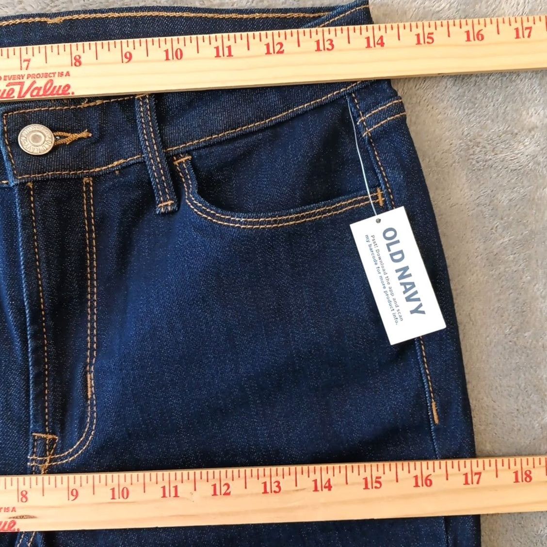 Old Navy Old Navy Jeans Womens 4P Petite Skinny Stretch Blue Denim 27x24 5-Pocket Mid Rise NWT New Size 27" / US 4 / IT 40 - 3 Thumbnail