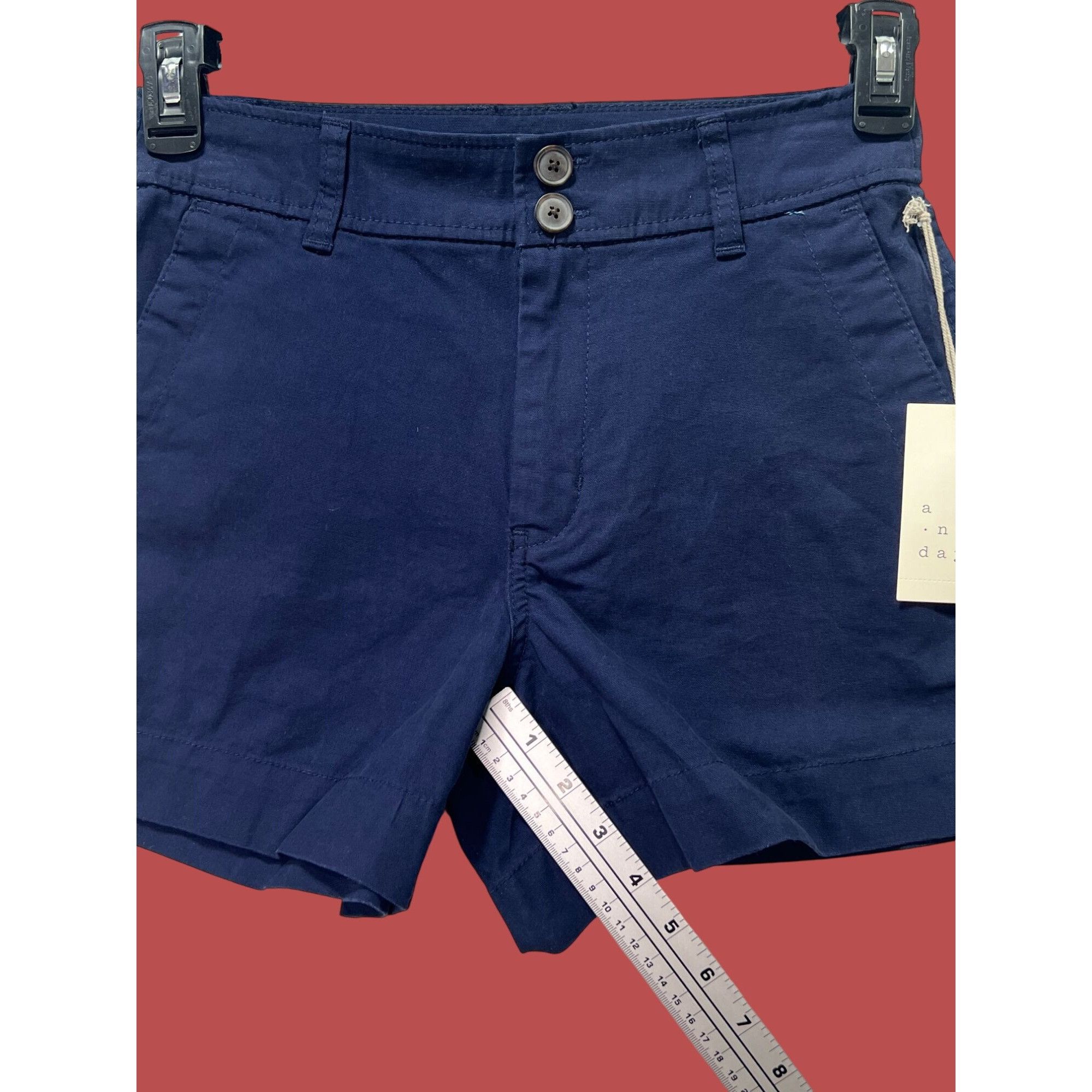 Other A New Day - Women's High - Rise Everyday Shorts - Navy Blue Size 27" / US 4 / IT 40 - 7 Thumbnail