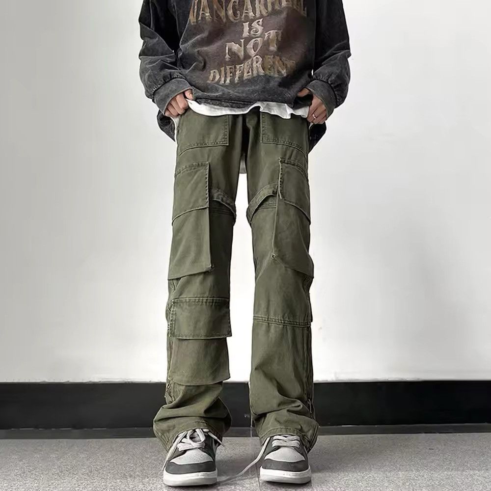 Japanese Brand Green Retro Japanese Style Multi-Pocket Casual Pants Size US 30 / EU 46 - 4 Thumbnail