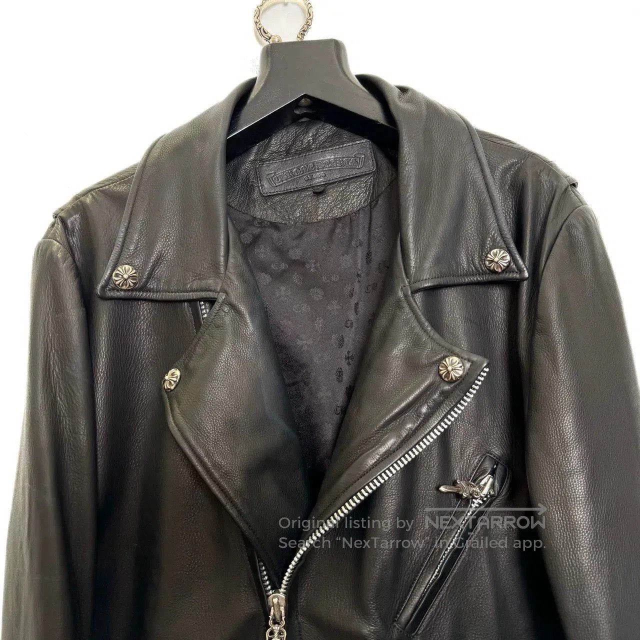 Chrome Hearts Chrome Hearts Silver Motorcycle Leather Jacket. Size US M / EU 48-50 / 2 - 3 Thumbnail