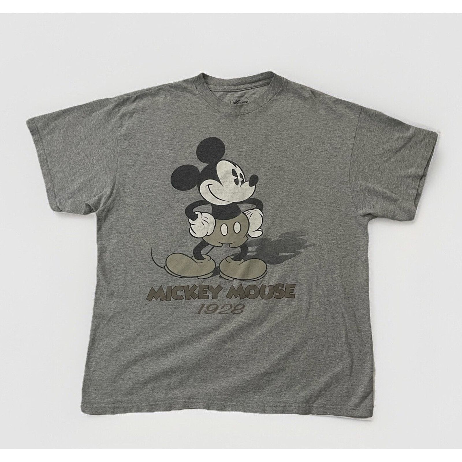 Disney Vintage Mickey Mouse 1928 T-Shirt Mens XL Double Sided Gray Size US XL / EU 56 / 4 - 2 Thumbnail