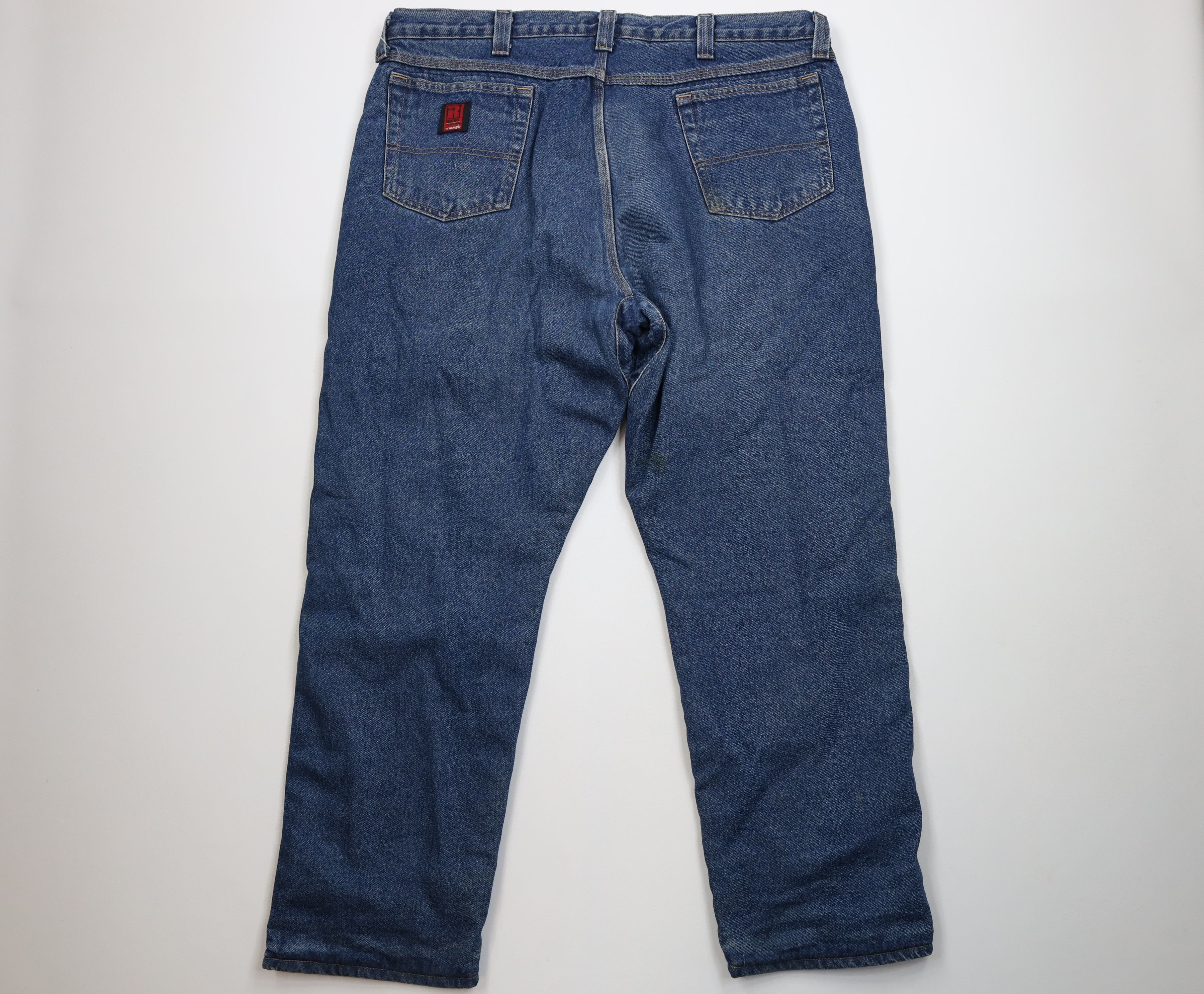Wrangler Vintage Y2K Wrangler Fleece Lined Bootcut Denim Jeans Blue Size US 40 / EU 56 - 13 Thumbnail