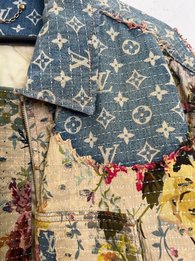 Louis Vuitton Louis Vuitton Do Old Destruction Floral Denim Cotton Jacket Size US M / EU 48-50 / 2 - 4 Thumbnail