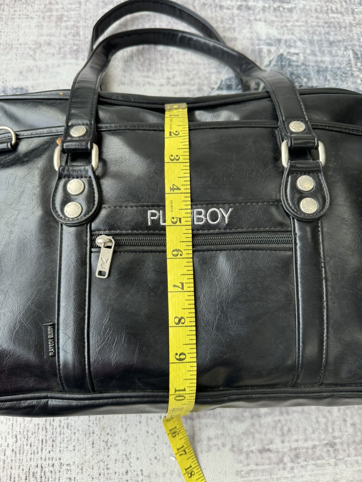 Japanese Brand Playboy Hand Carry Leather Bag Size ONE SIZE - 16 Thumbnail