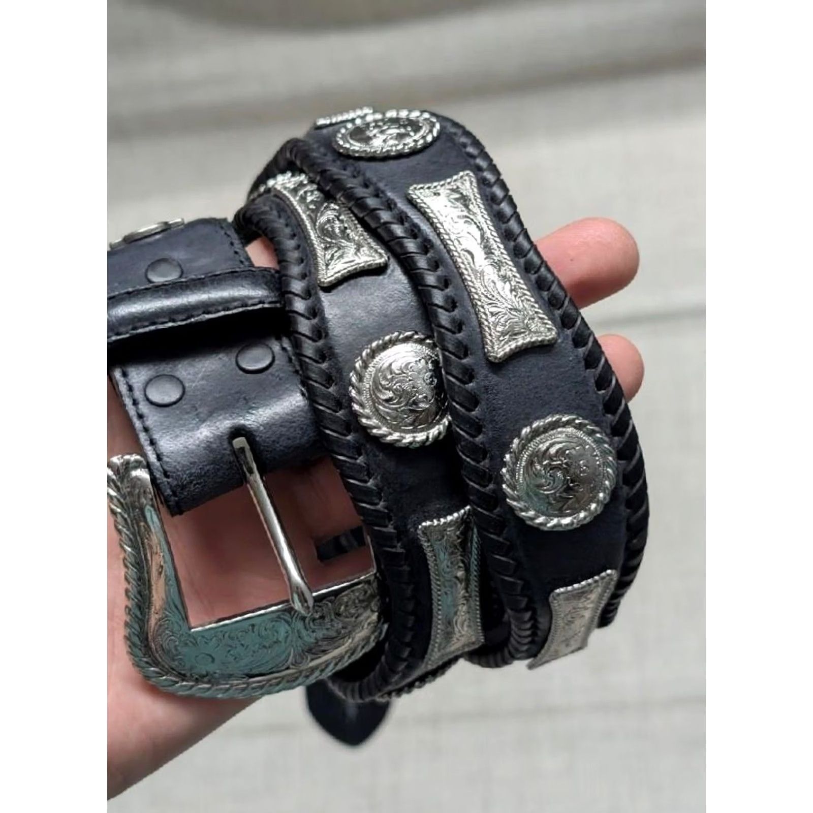 Vintage VINTAGE Larry Mahan Western Belt Size 40 - 6 Thumbnail
