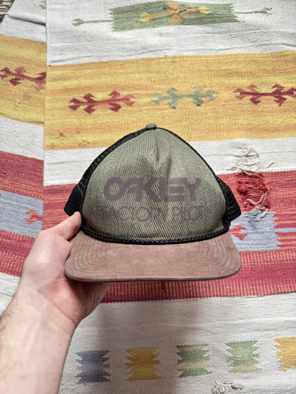Oakley Oakley 2015 Factory Pilot Khaki Trucker Hat Size ONE SIZE - 2 Thumbnail