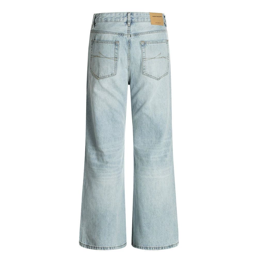 Jean Punk men's loose gradient distressed washed flared jeans Size US 32 / EU 48 - 2 Thumbnail