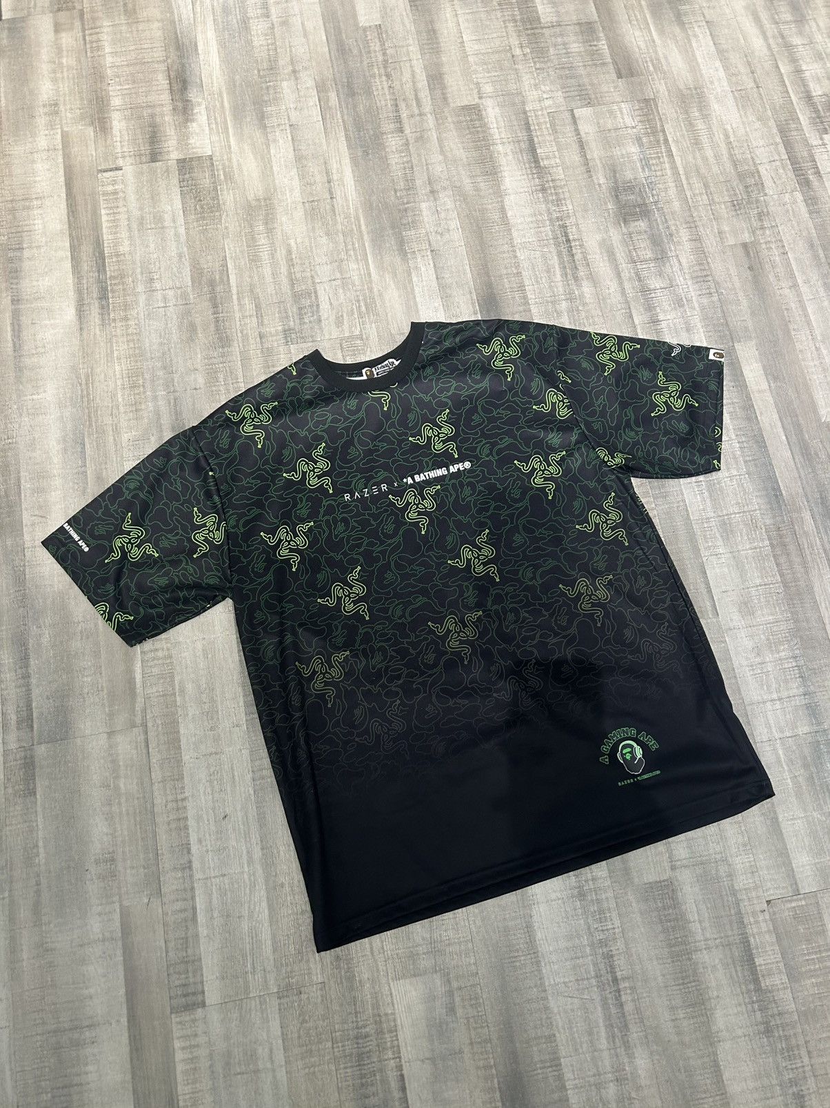 Bape Bape x Razer Neon Camo Team Jersey Tee Size US XXL / EU 58 / 5 - 1 Thumbnail