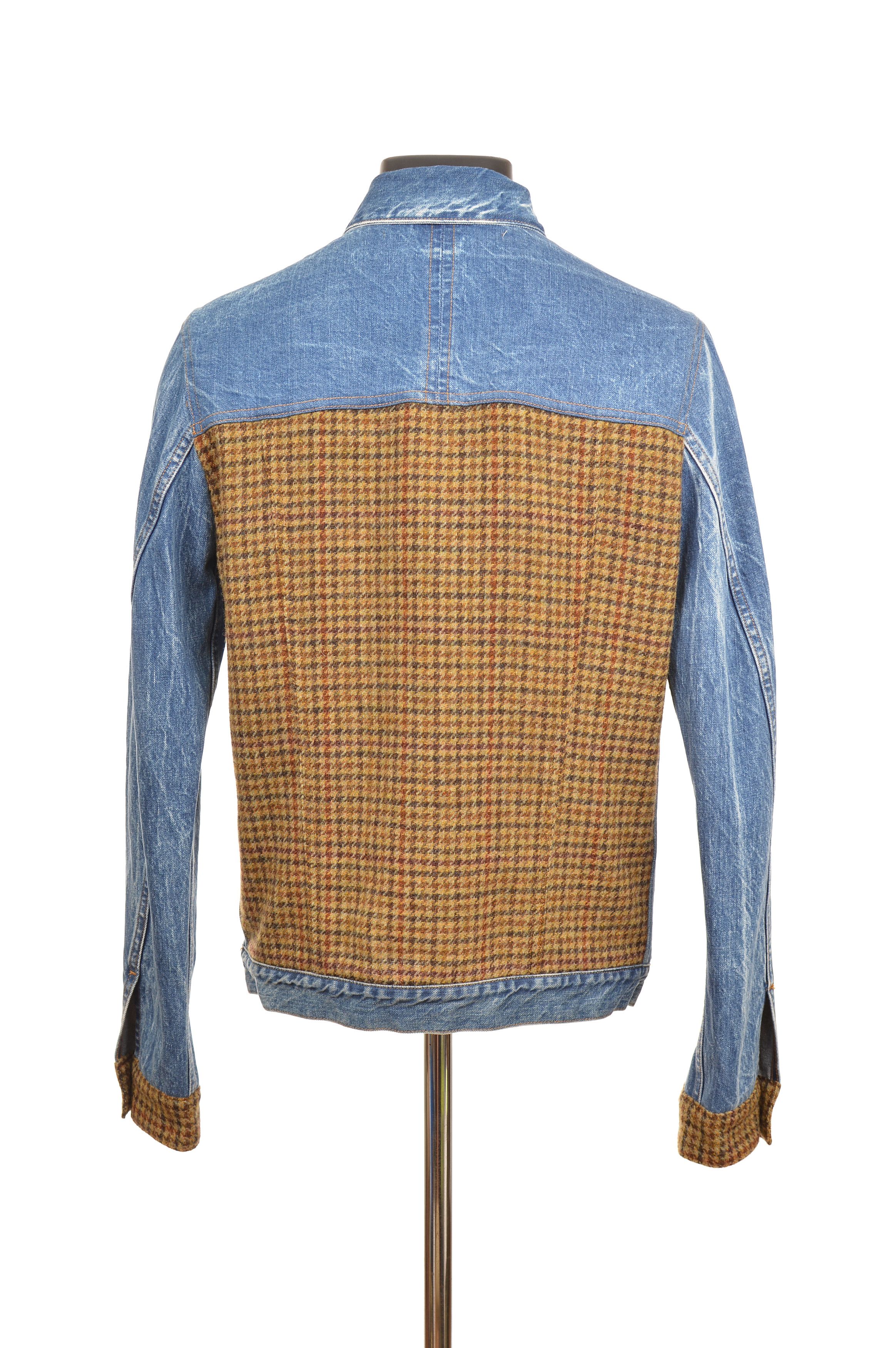 Vintage Mauro Grifoni Denim / Tweed Jean Jacket Size US M / EU 48-50 / 2 - 3 Thumbnail