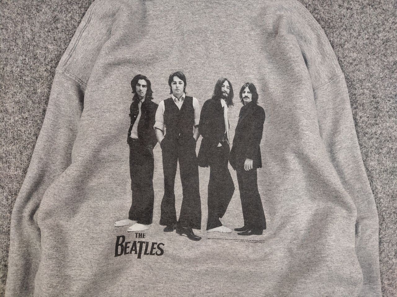 Band Tees Vintage The Beatles Band Logo Blank Gray Zip Hoodie Size US M / EU 48-50 / 2 - 8 Thumbnail