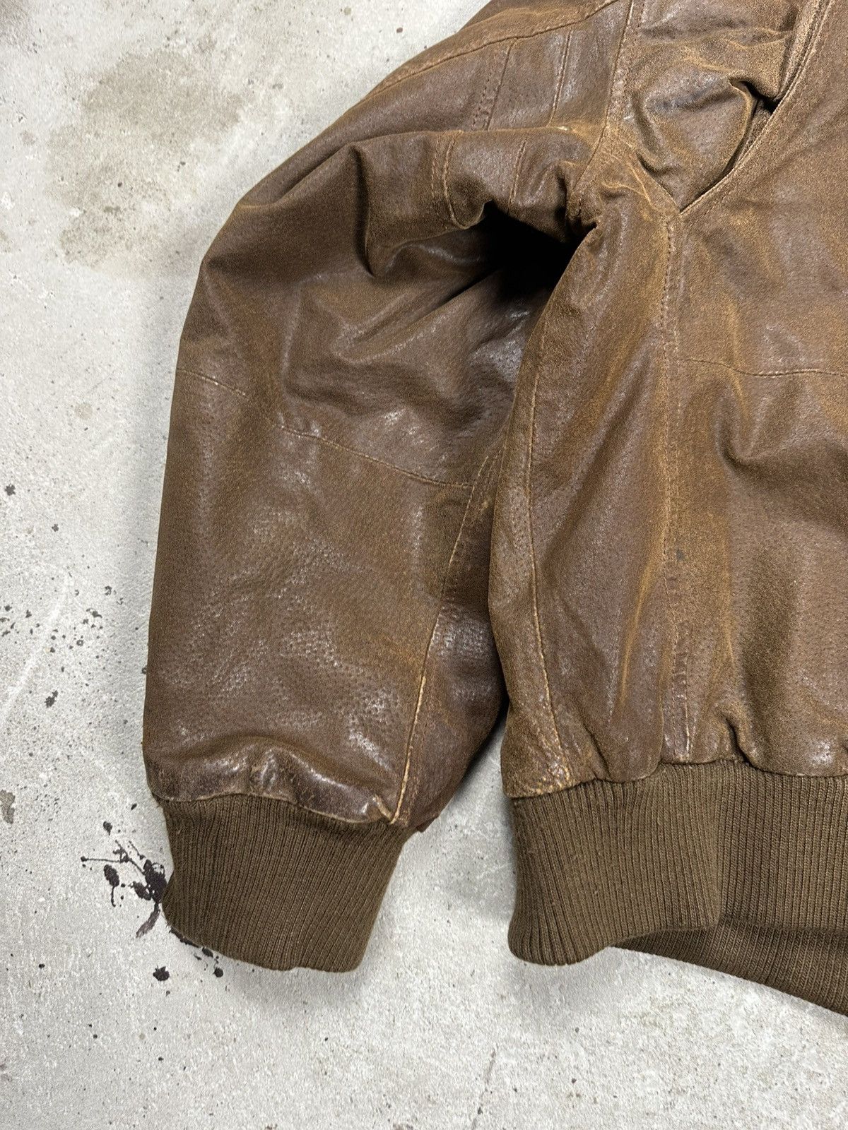 Genuine Leather × Vintage Vintage Y2K Top Gun A2 Flyers Brown Bomber Leather Jacket Size US L / EU 52-54 / 3 - 11 Thumbnail