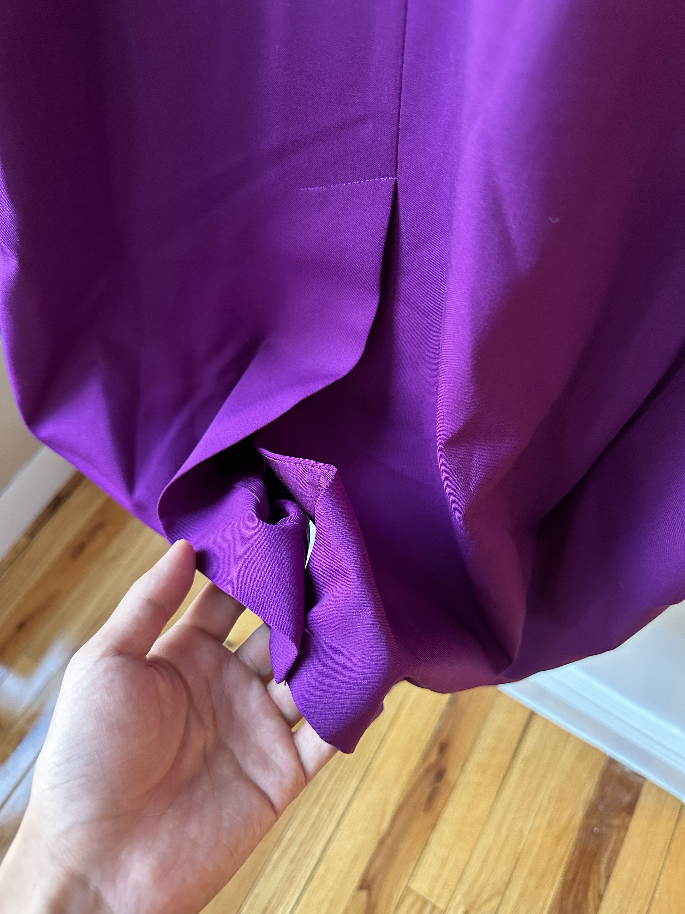 Helmut Lang Helmut Lang Purple Silk Unisex Long Blazer Size XL / US 12-14 / IT 48-50 - 6 Thumbnail