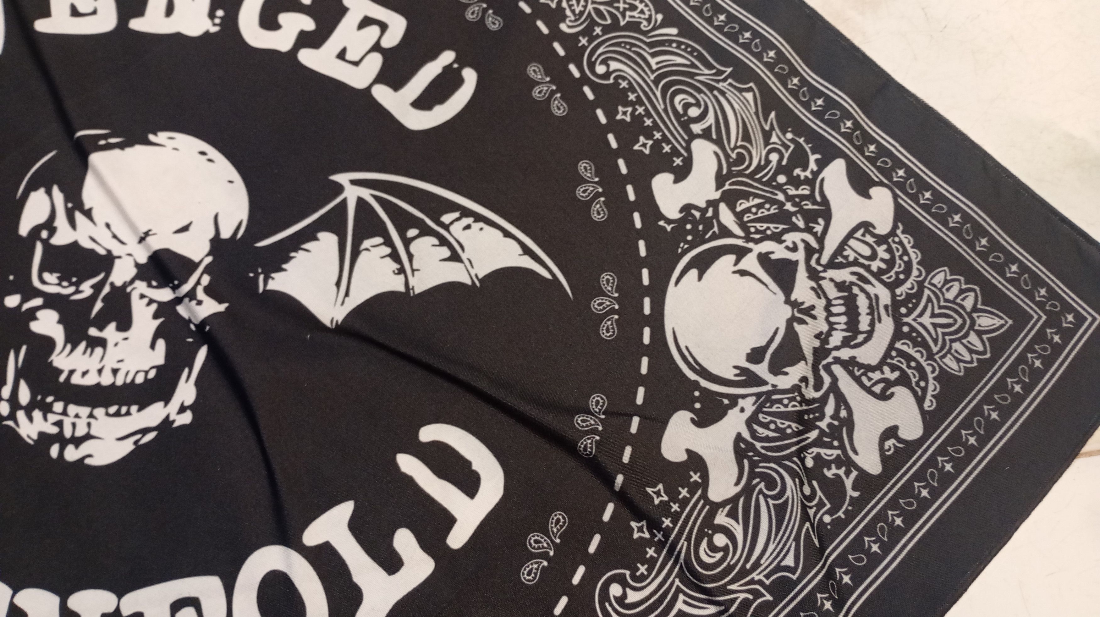 Band Tees Skulls Bandana Handkerchief Motor head Avenged Sevenfold Size ONE SIZE - 5 Thumbnail