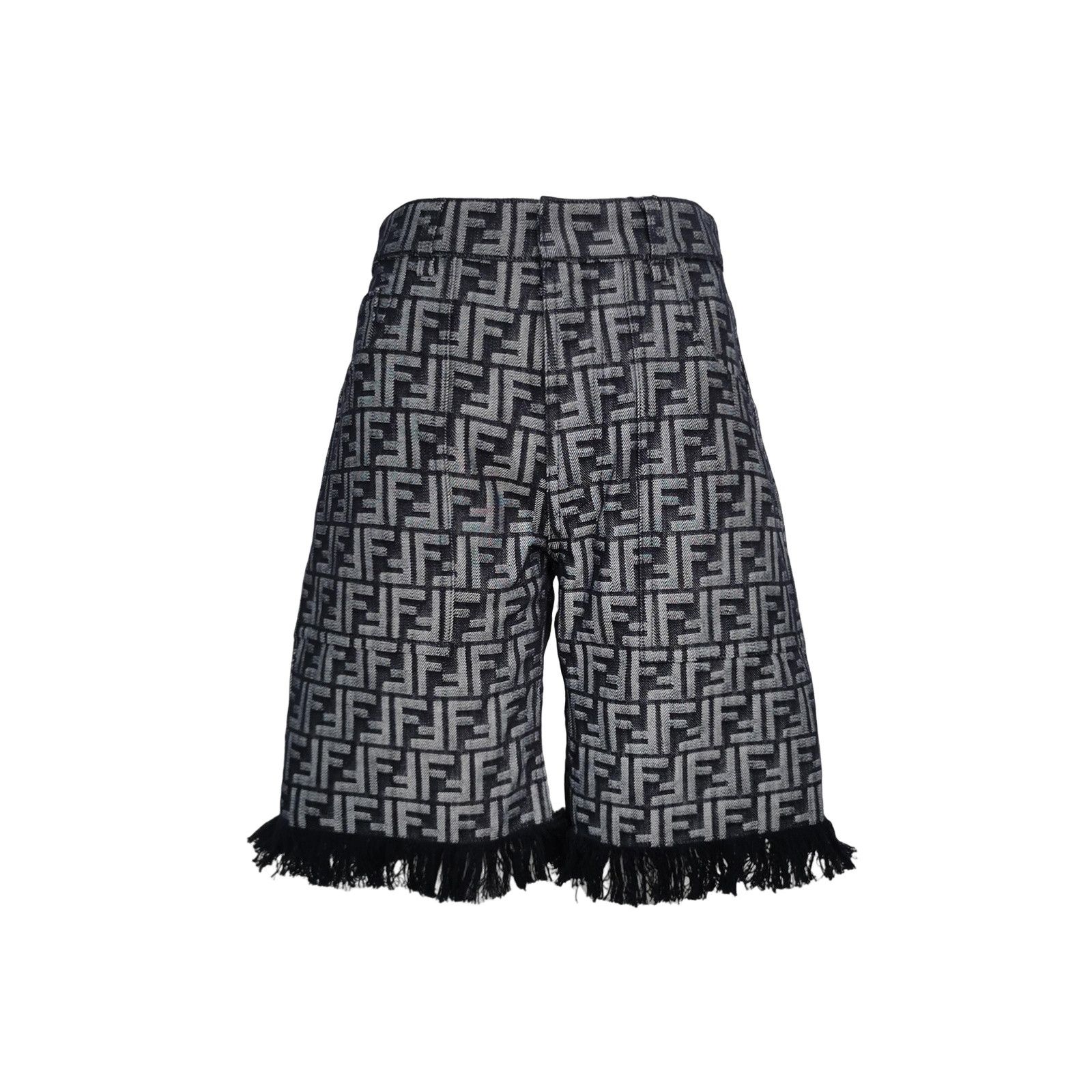 Fendi Fendi FF Monogram Fringe Hem Shorts Size 30 Size US 30 / EU 46 - 1 Thumbnail
