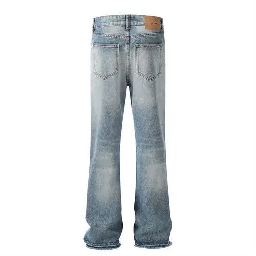 VIBE Trendy punk distressed heavy washed ripped flared jeans Size US 32 / EU 48 - 4 Thumbnail