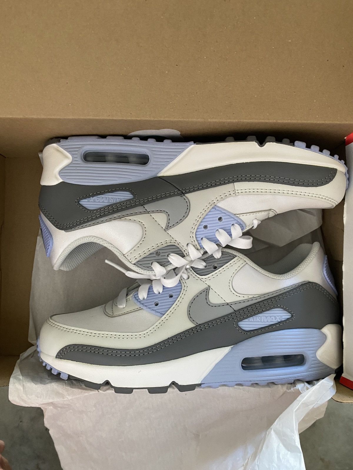 Nike Nike Air Max 90 White Wolf Grey Photon Dust Size US 6.5 / EU 39-40 - 1 Thumbnail