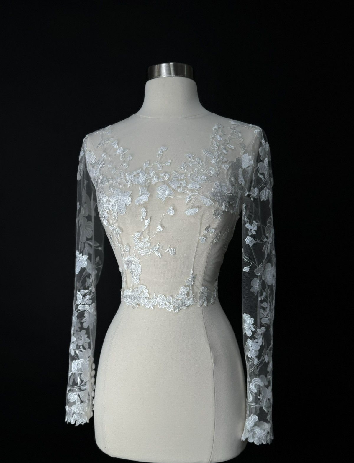 Other Preloved US 6 Embroidered Lace Anna Augusta Bridal Top Size M / US 6-8 / IT 42-44 - 2 Thumbnail