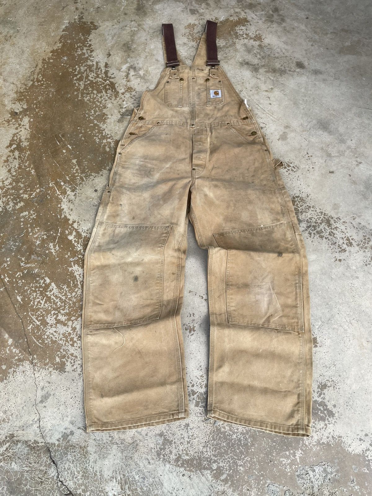 Carhartt Vintage 80s Carhartt Double Knee Pant Overalls Jumpsuits Size US 34 / EU 50 - 1 Thumbnail
