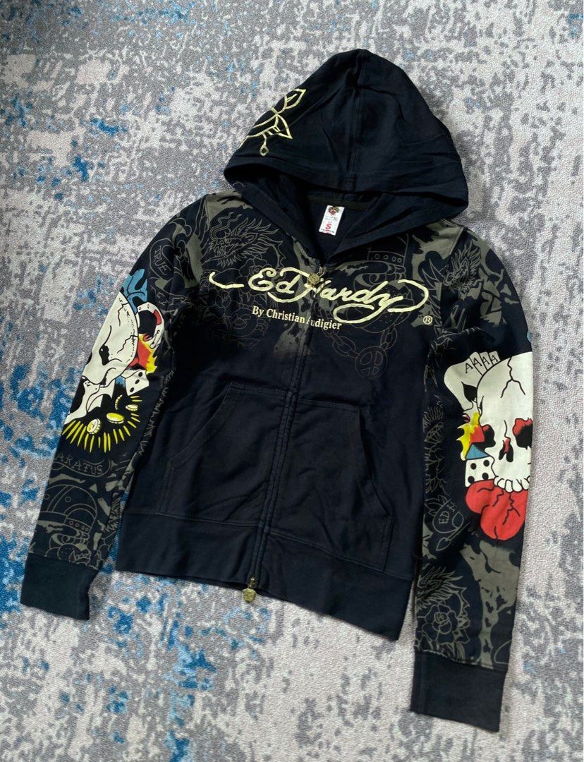 Ed Hardy Ed hardy hoodie print Iswn retro punk style Size US S / EU 44-46 / 1 - 2 Thumbnail