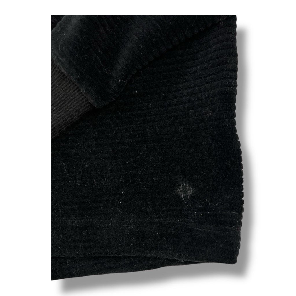 Other Tavi Noir Velour Ribbed Black Semi Cropped Oversized Hoodie Size S / US 4 / IT 40 - 3 Thumbnail