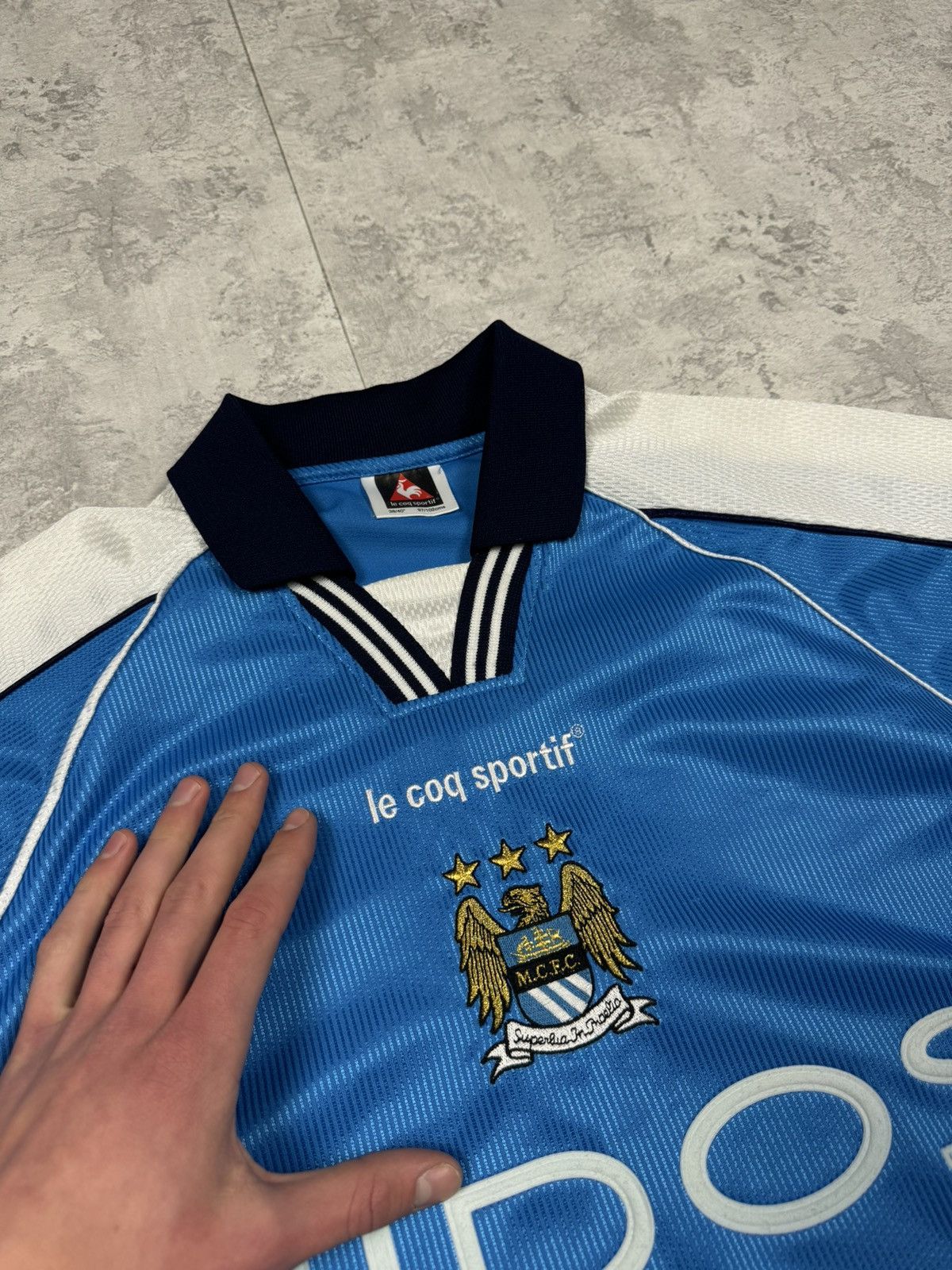 Vintage Vintage 1999-2001 Manchester City Vintage Home Shirt Jersey Size US L / EU 52-54 / 3 - 6 Thumbnail
