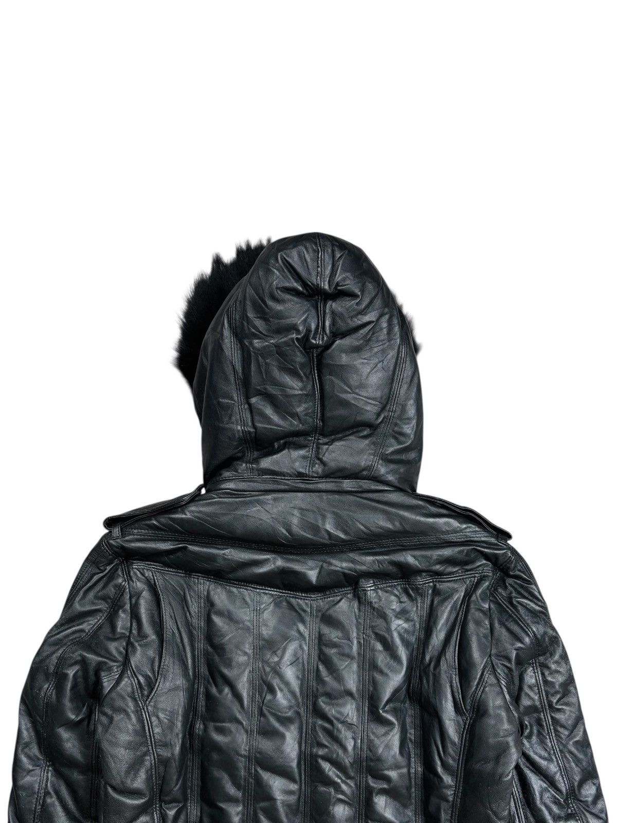 Yasuyuki Ishii 2000s Maniac Works - Fur Hoodie Leather Rider Jacket Size US M / EU 48-50 / 2 - 12 Thumbnail