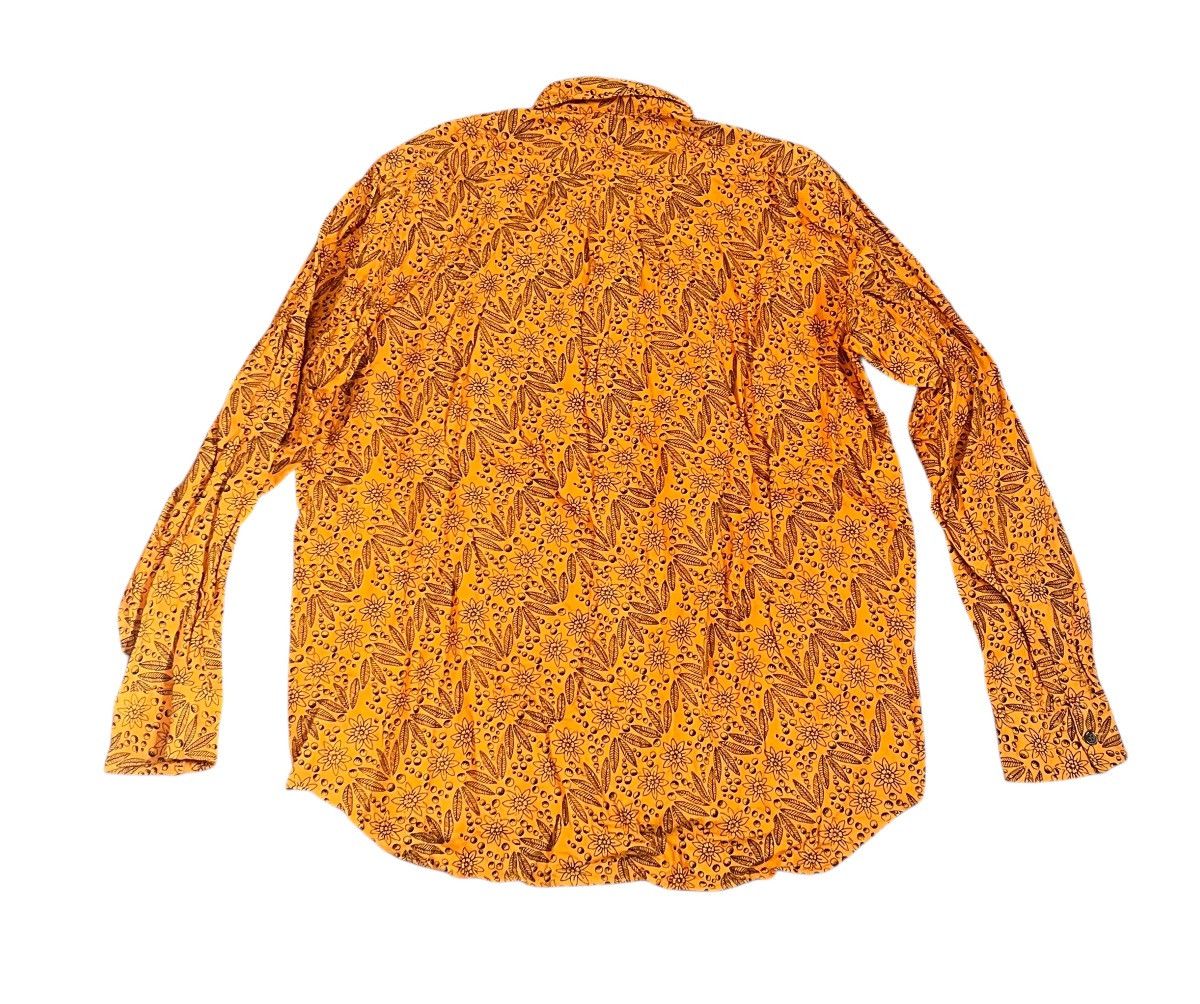 Comme des Garcons CDG SHIRT printed abstract leaves orange button up shirt Size US M / EU 48-50 / 2 - 6 Thumbnail
