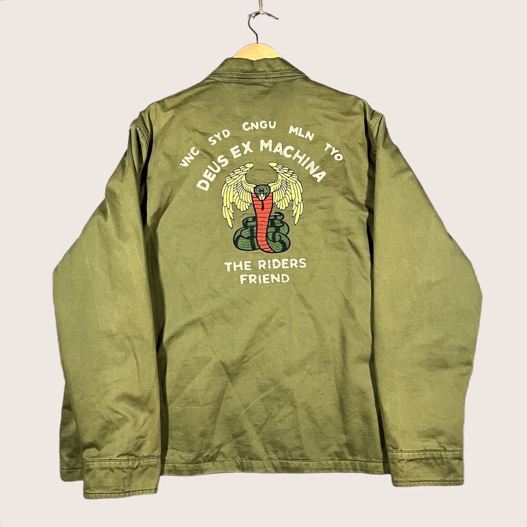 Deus Ex Machina DEUS EX MACHINA Souvenir Jacket Green Biker Embroidered 3XL Mens Mens 3XL Green Jacket Size US XXL / EU 58 / 5 - 1 Thumbnail